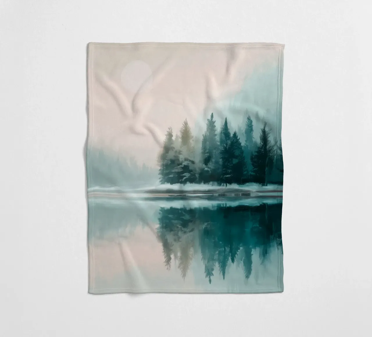 Whispers in the Fog - A Winter Lake Scene coperta in pile da Dune