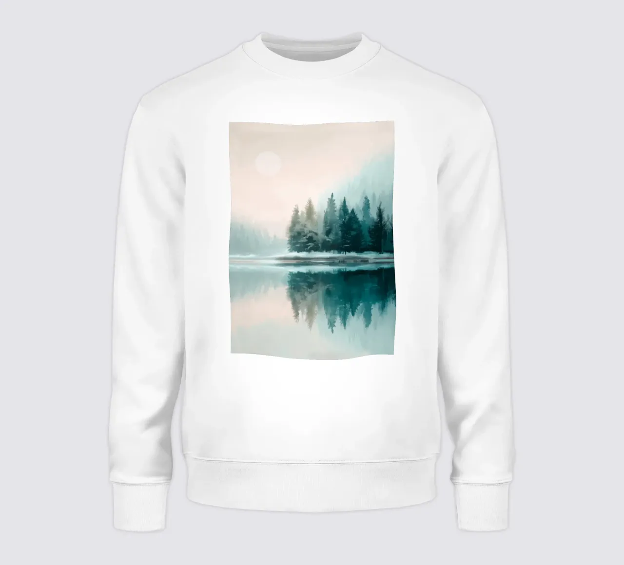 Whispers in the Fog - A Winter Lake Scene sudadera de Dune