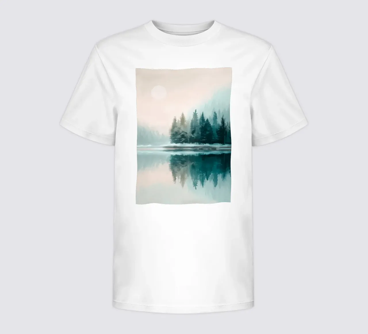 Whispers in the Fog - A Winter Lake Scene t-shirt bambini da Dune