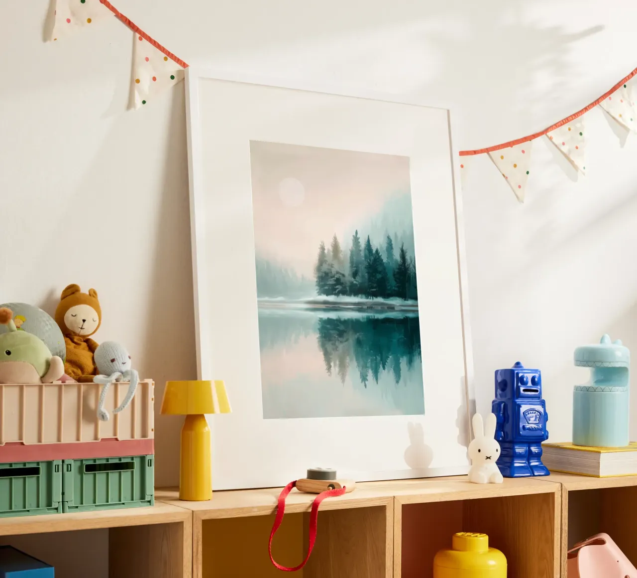 Whispers in the Fog - A Winter Lake Scene poster da Dune