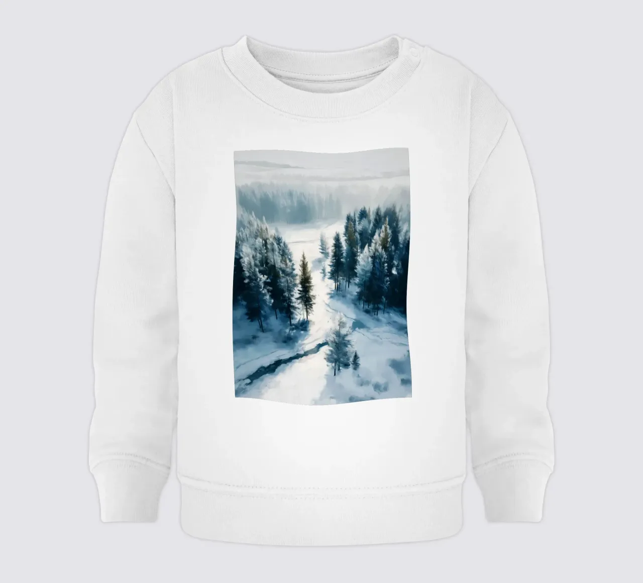 Between the Pines - A Quiet Journey Through Snow felpa neonato da Dune