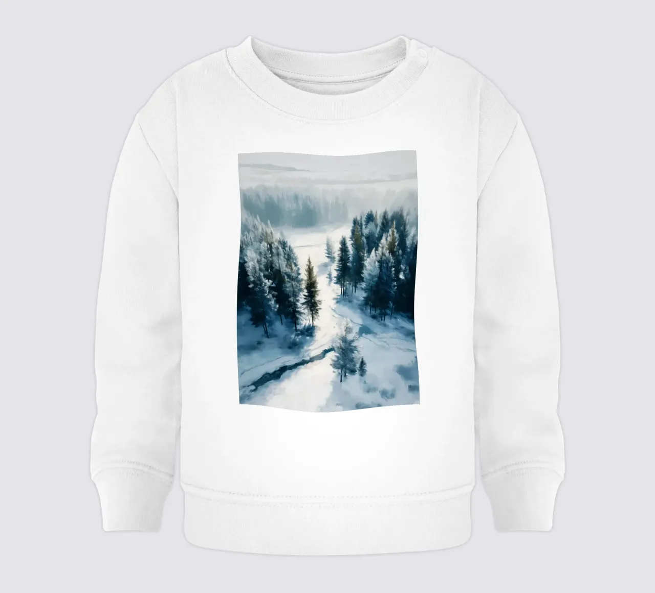 Between the Pines - A Quiet Journey Through Snow felpa neonato da Dune