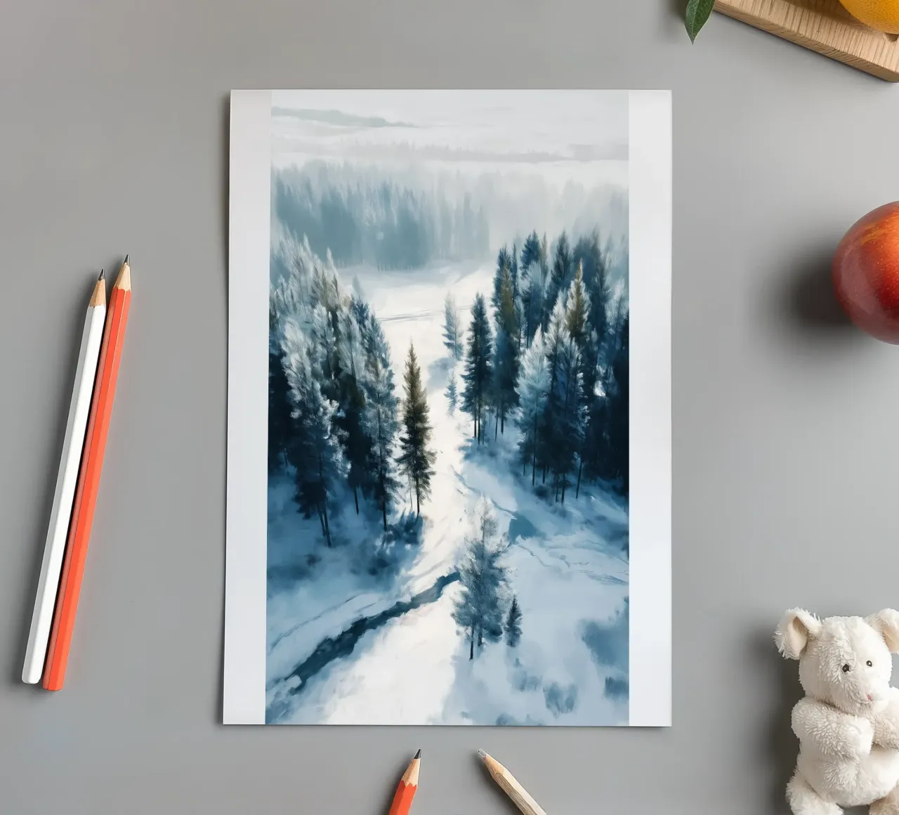 Between the Pines - A Quiet Journey Through Snow foglio adesivo da Dune
