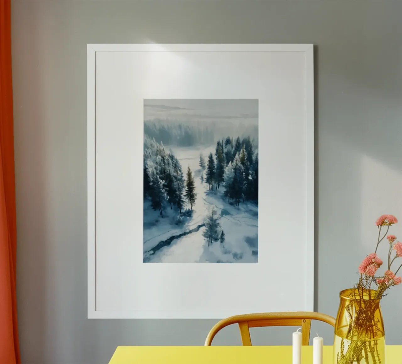 Between the Pines - A Quiet Journey Through Snow hahnemühle de Dune