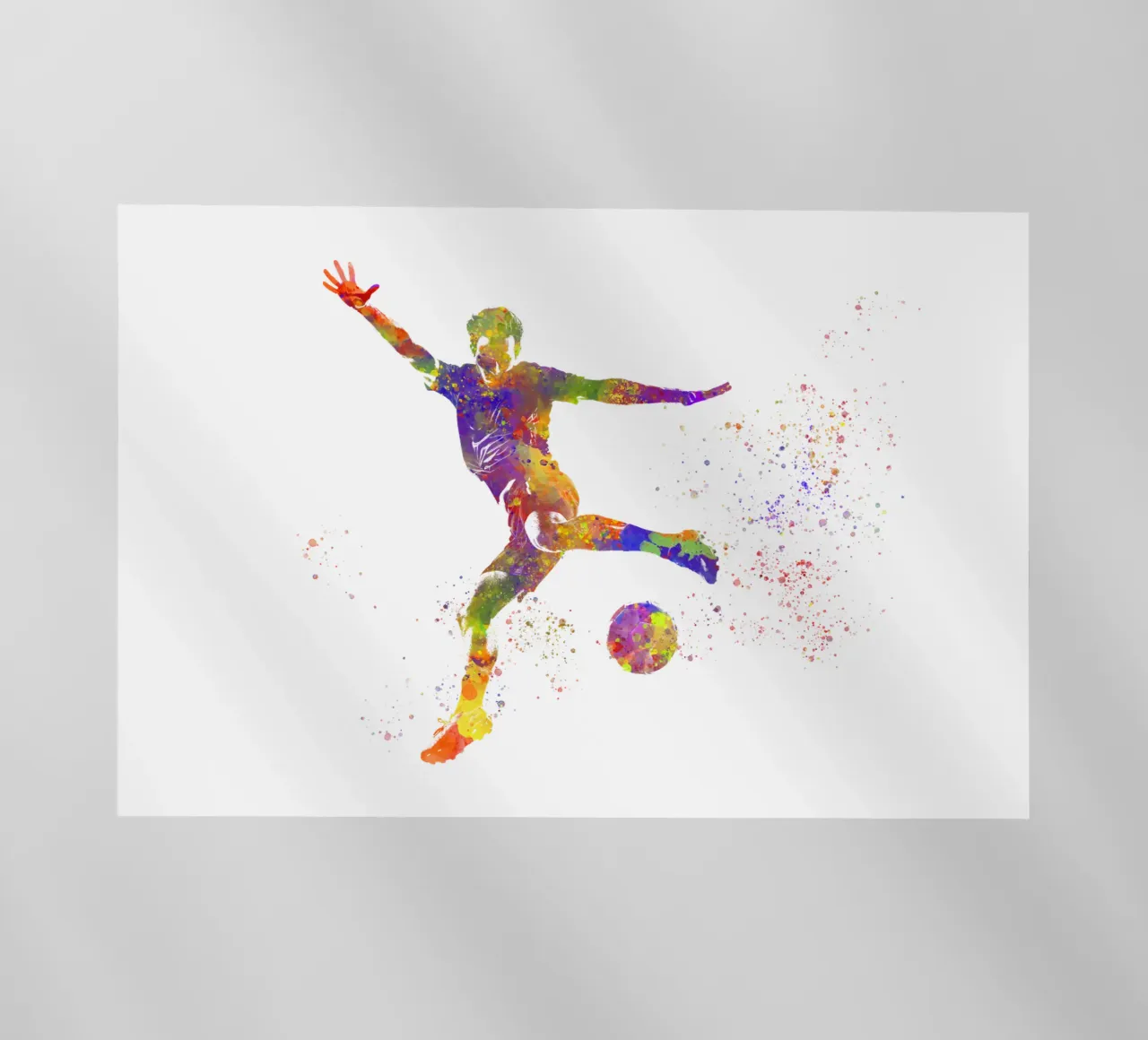 Giocatore di calcio ad acquerello pellicola backlit da ⚽ Sports Pulse