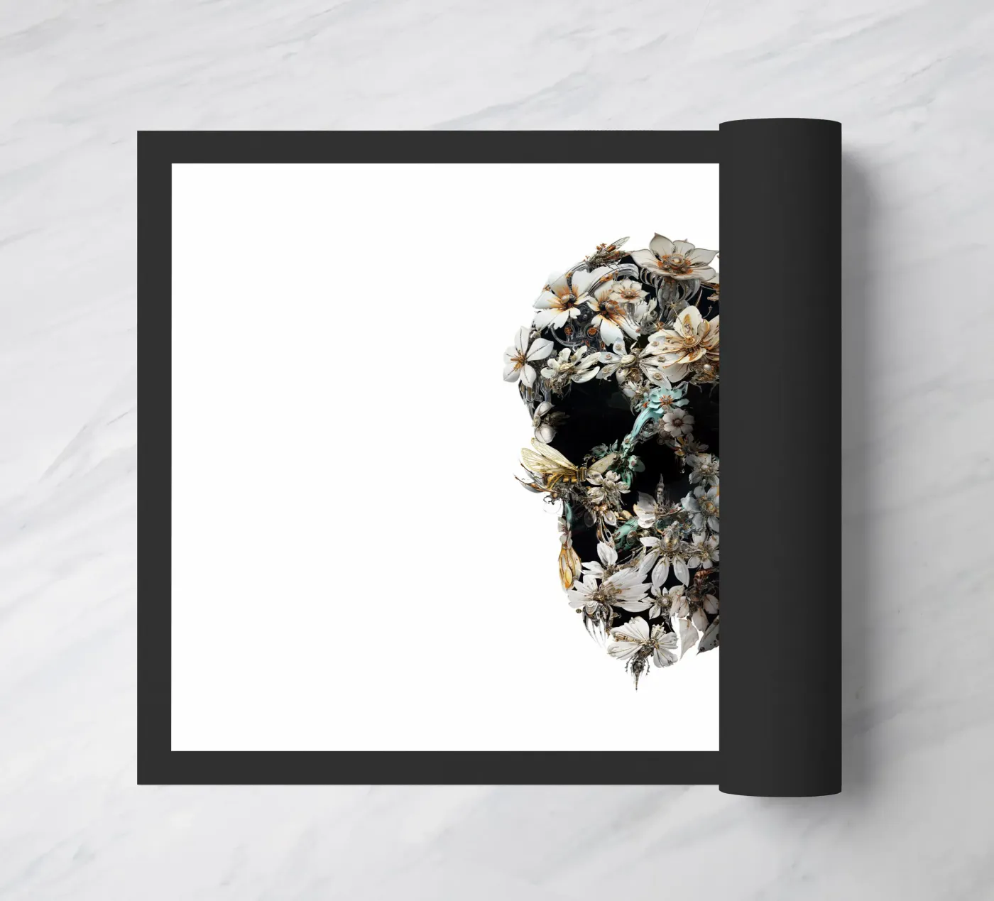 Harmony Skull doormat by Ali Gulec