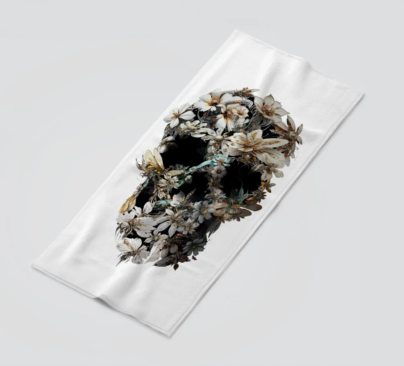 Harmony Skull beach towel by Ali Gulec
