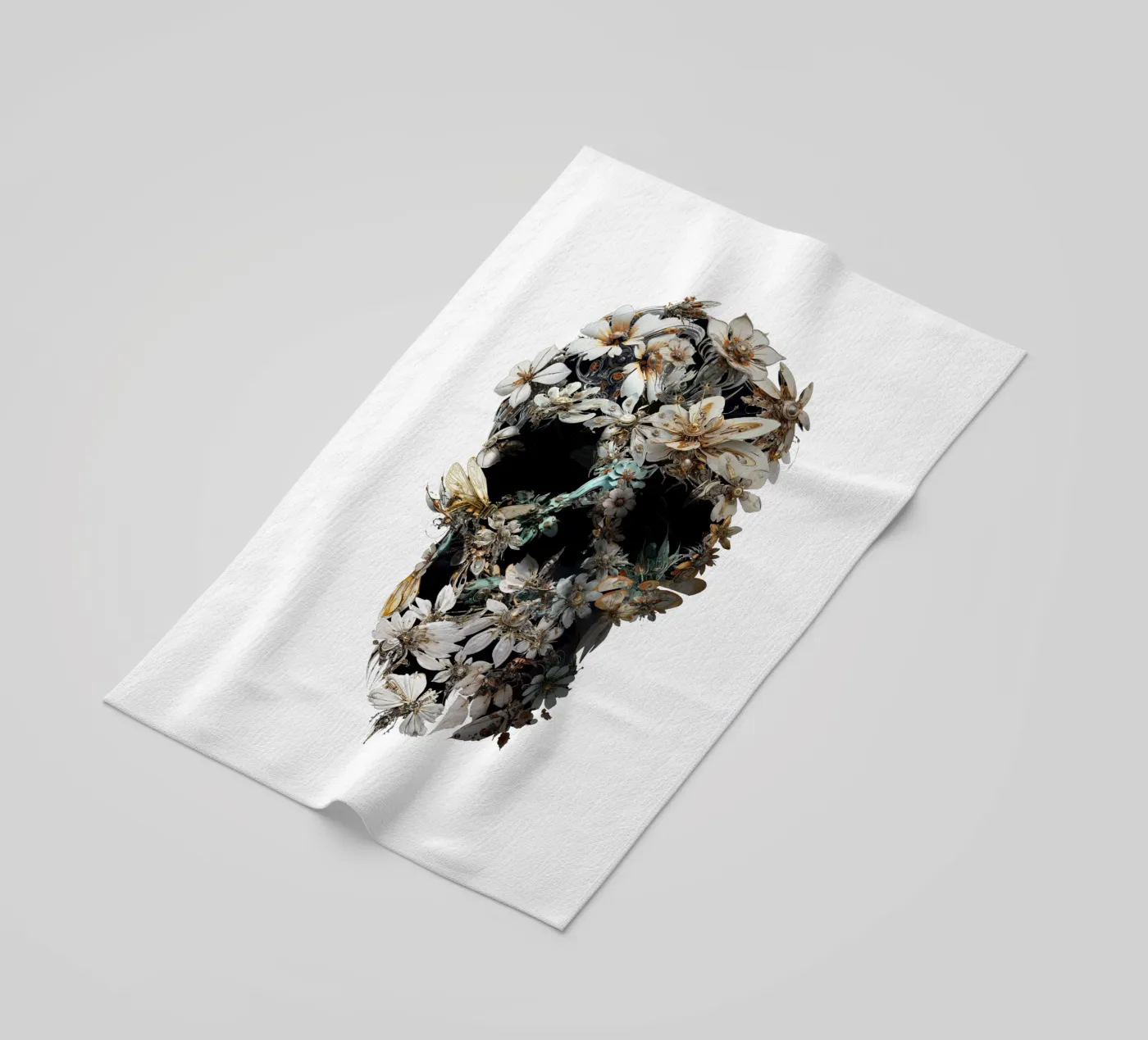 Harmony Skull beach towel by Ali Gulec