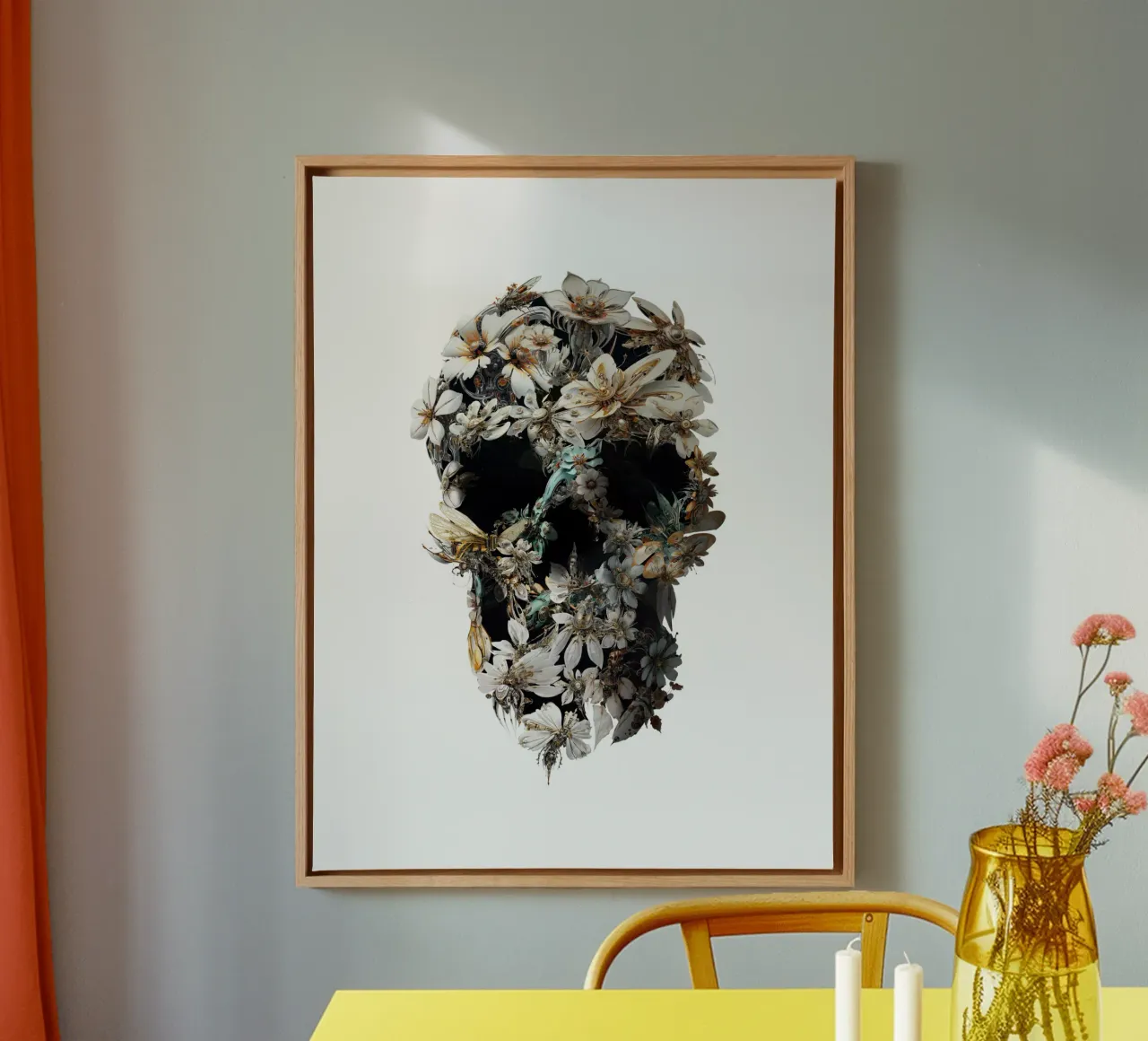 Harmony Skull tela con Cornice a cassetta da Ali Gulec