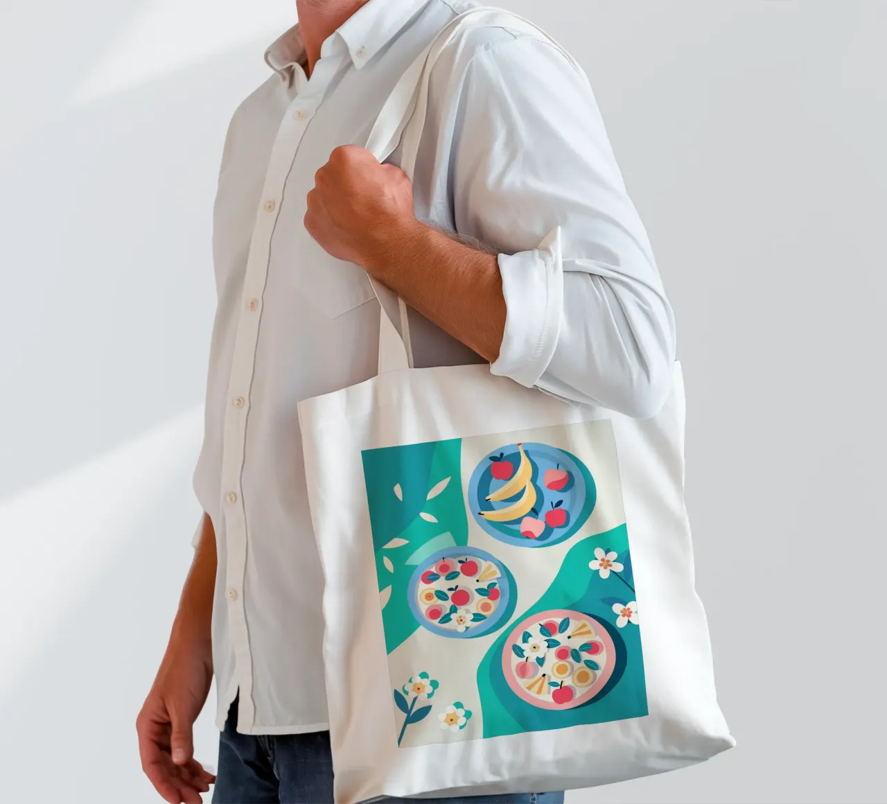 Verdure nel piatto borsa in juta da HAPPY SHOP