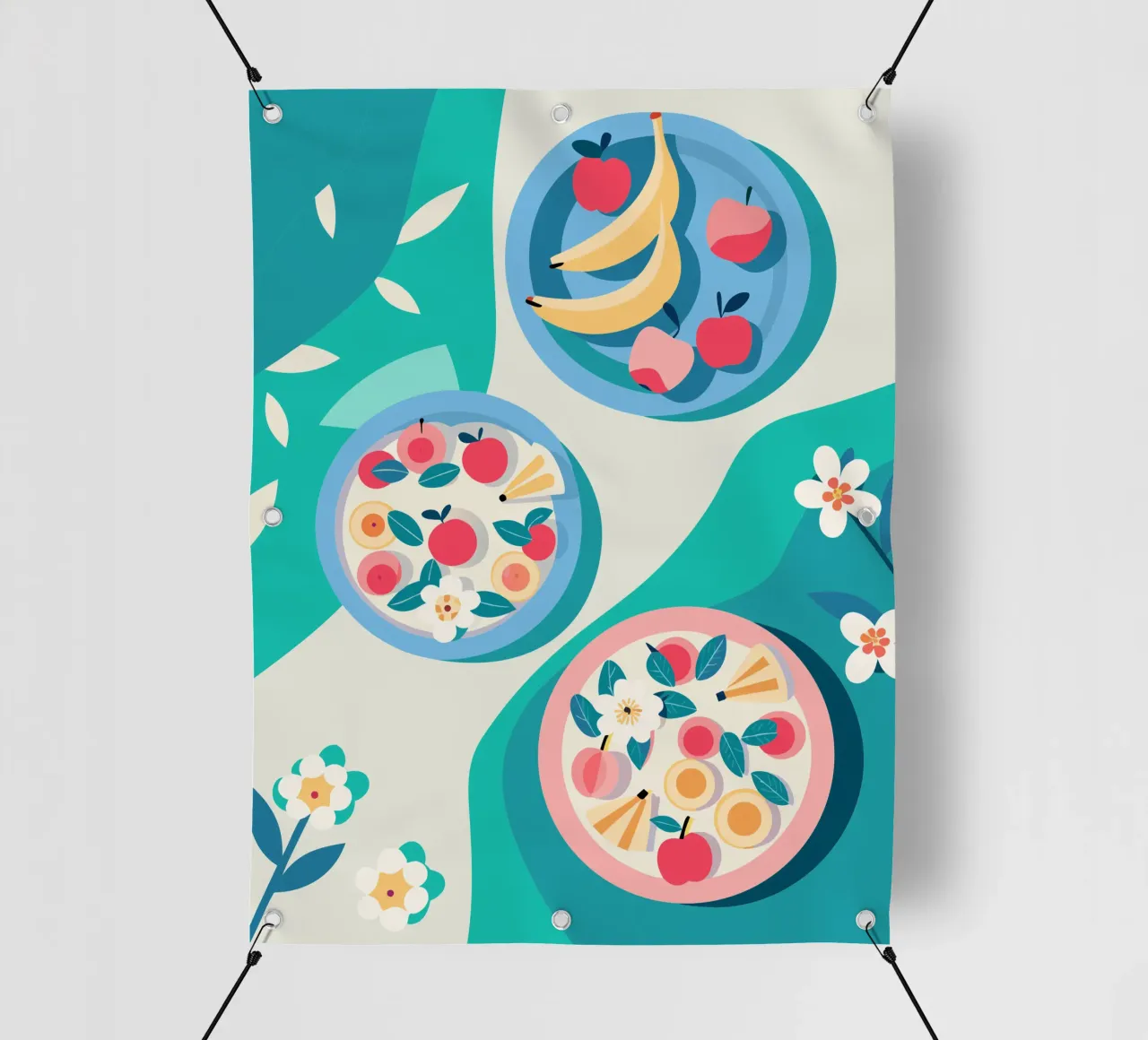 Verdure nel piatto telo in pvc da HAPPY SHOP