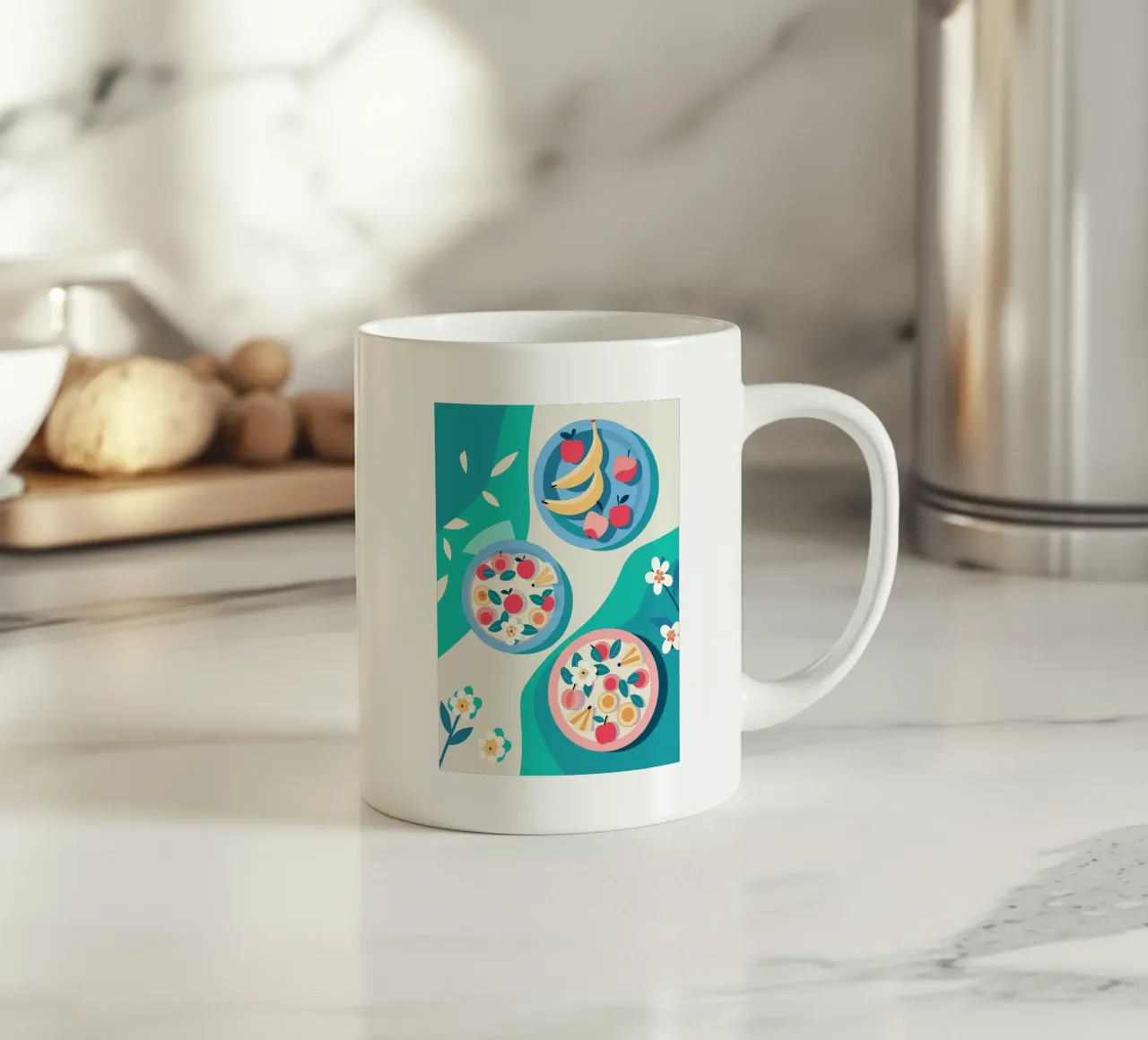 Verdure nel piatto tazza in ceramica da HAPPY SHOP