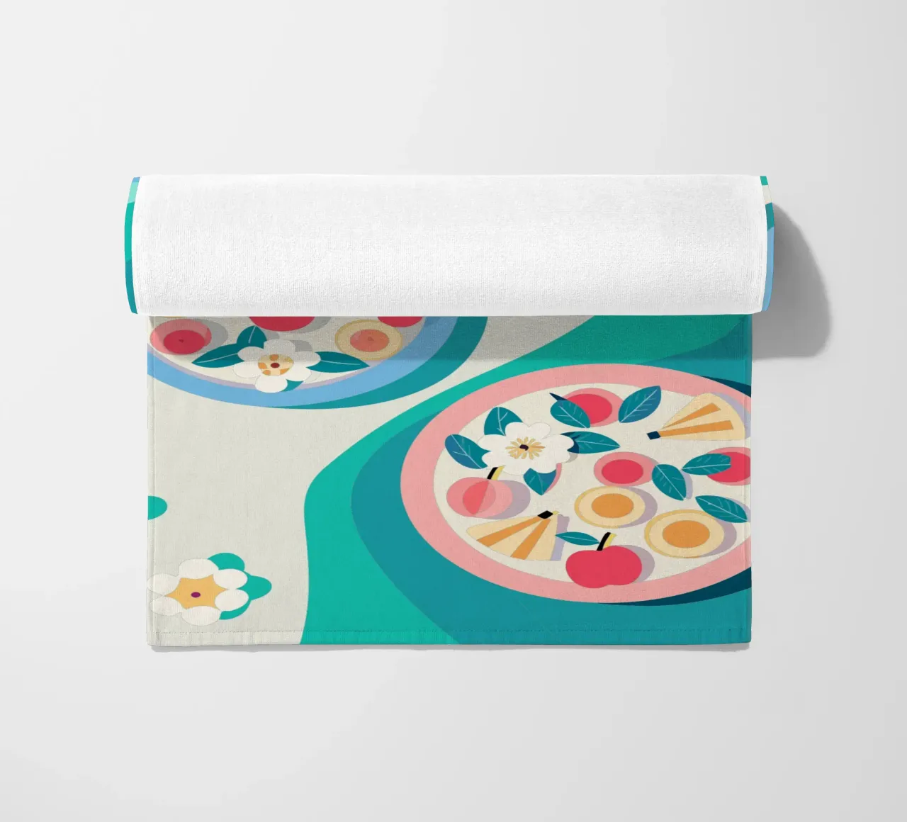 Verdure nel piatto telo mare da HAPPY SHOP