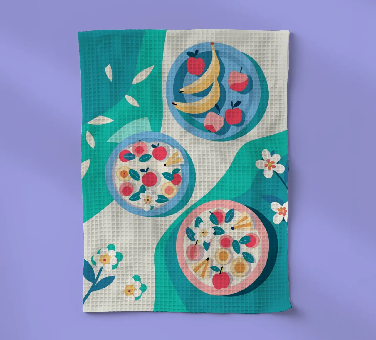 Verdure nel piatto canovaccio da cucina da HAPPY SHOP