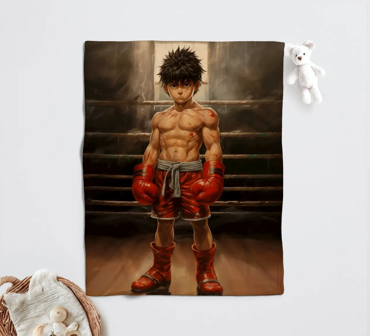 Hajime No Ippo coperta in pile da Fleur de Lys