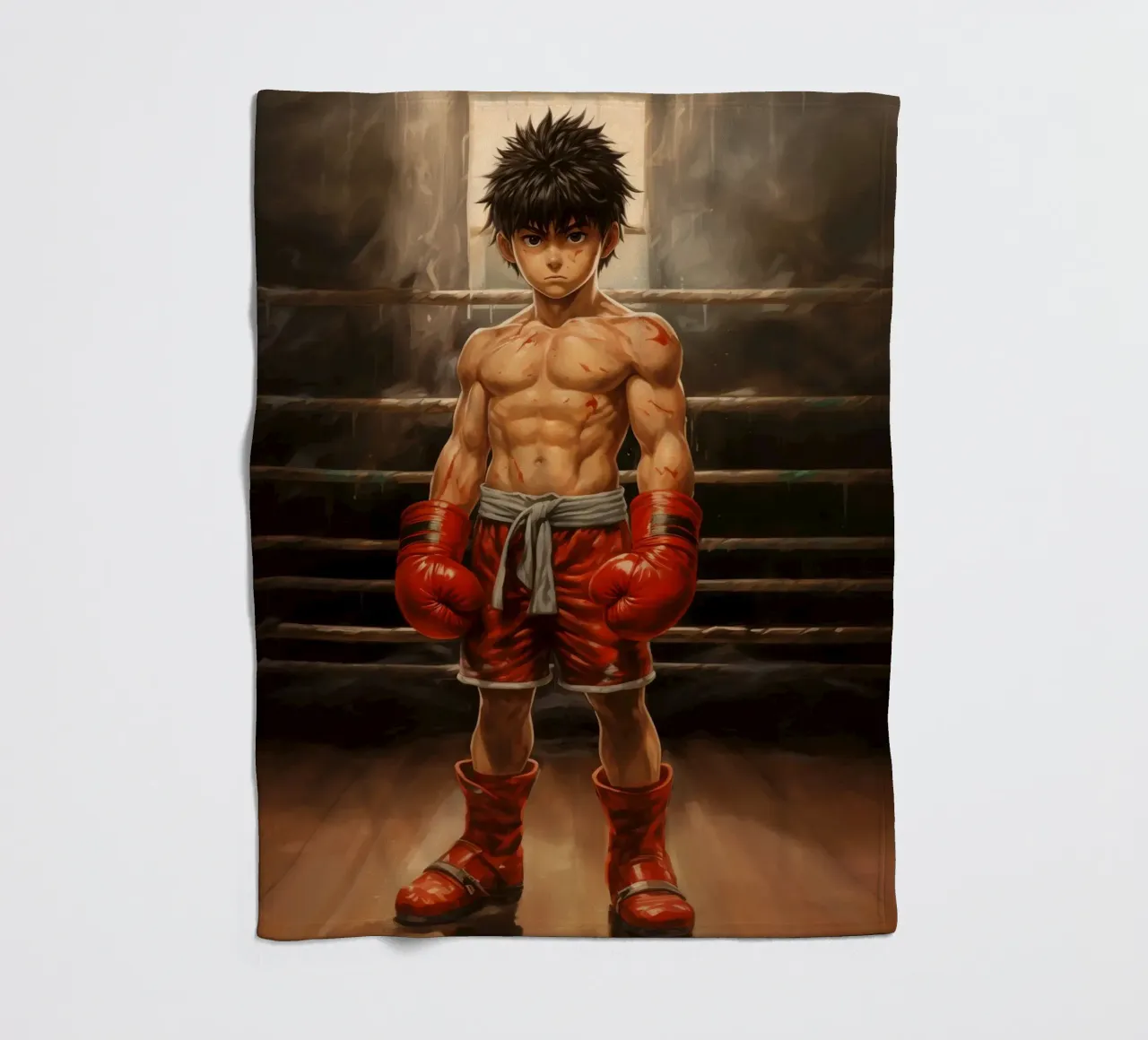 Hajime No Ippo coperta in pile da Fleur de Lys
