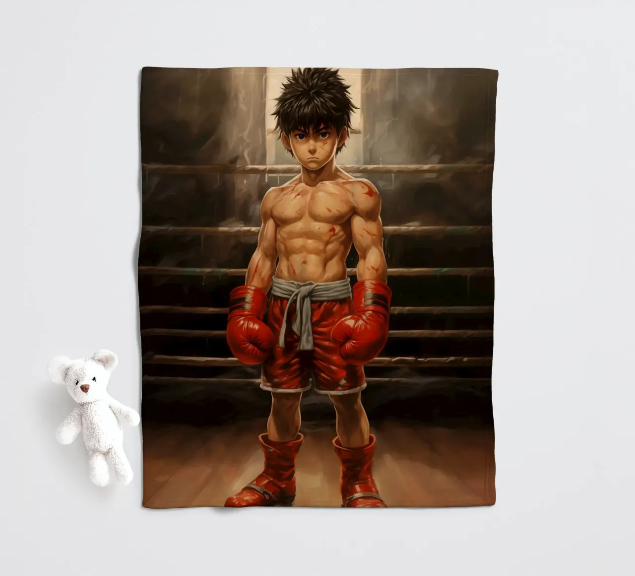 Hajime No Ippo coperta in pile da Fleur de Lys
