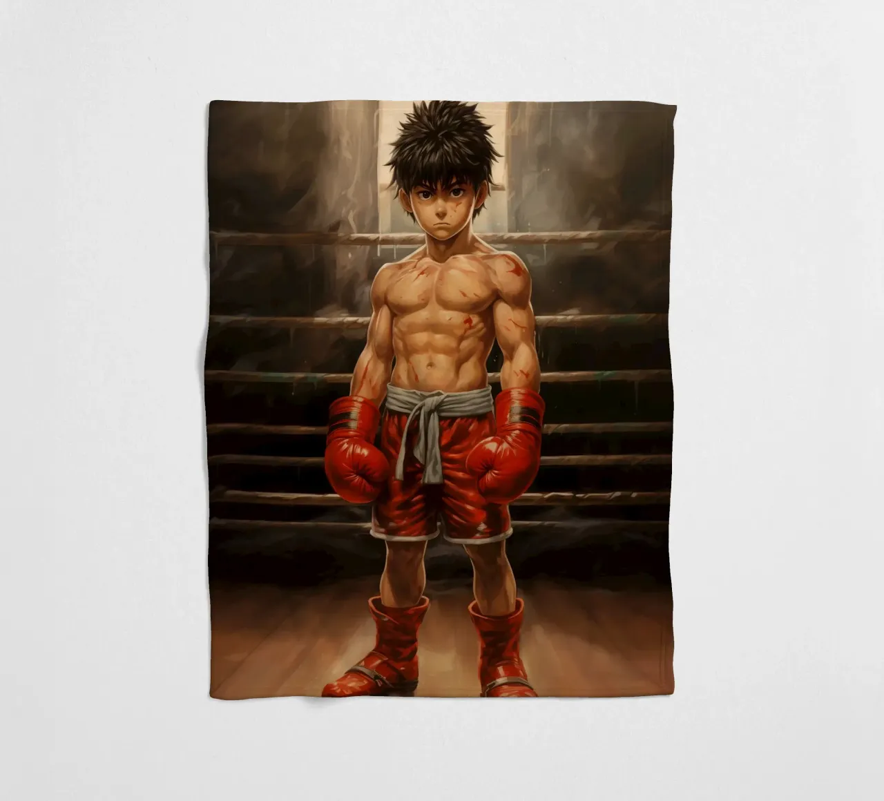Hajime No Ippo coperta in pile da Fleur de Lys