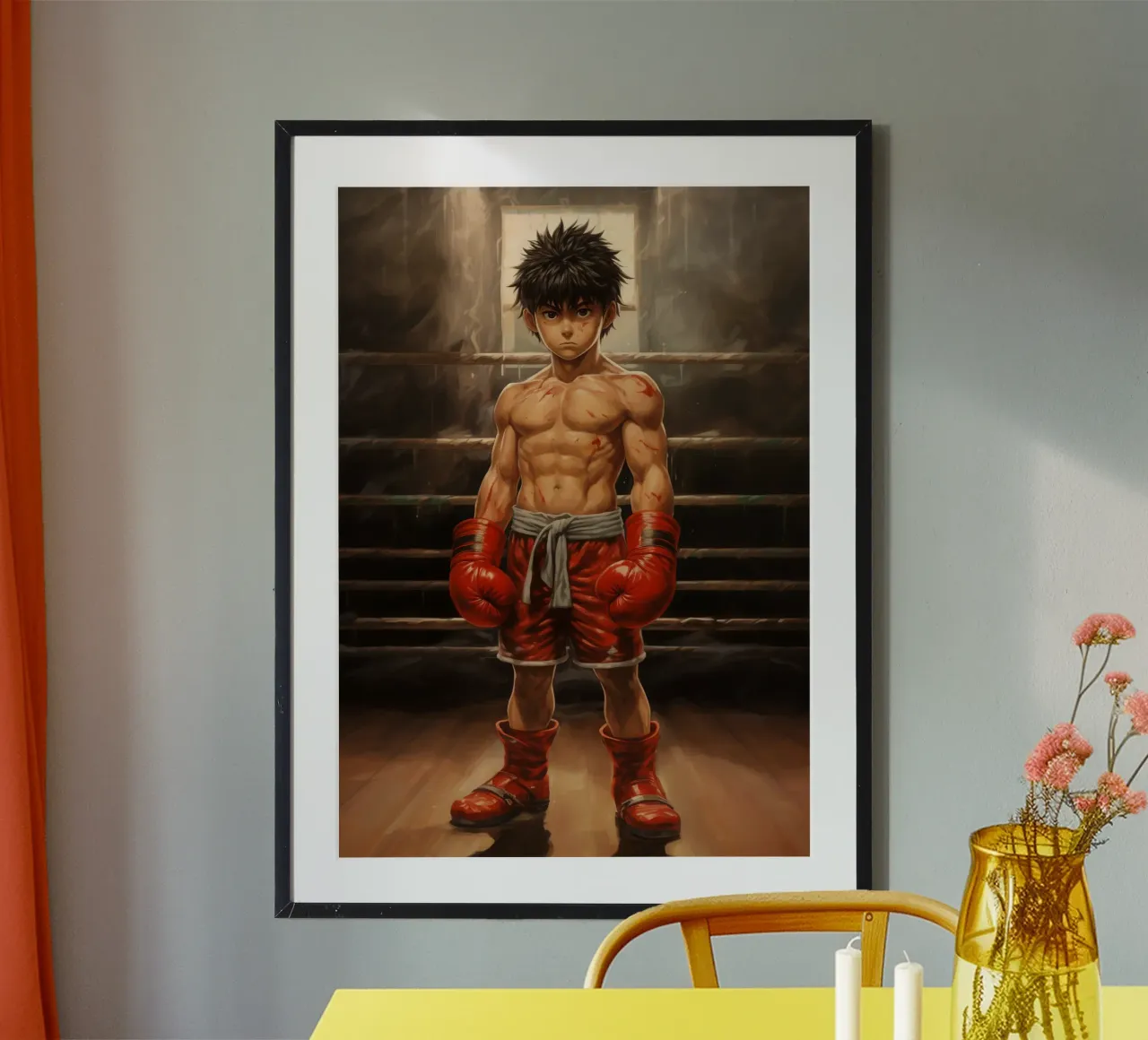 Hajime No Ippo poster con telaio in plastica da Fleur de Lys