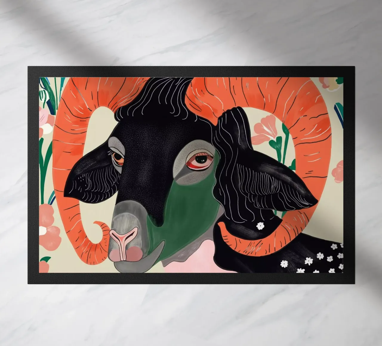 Blumenbock Fußmatte von ArtsySesta