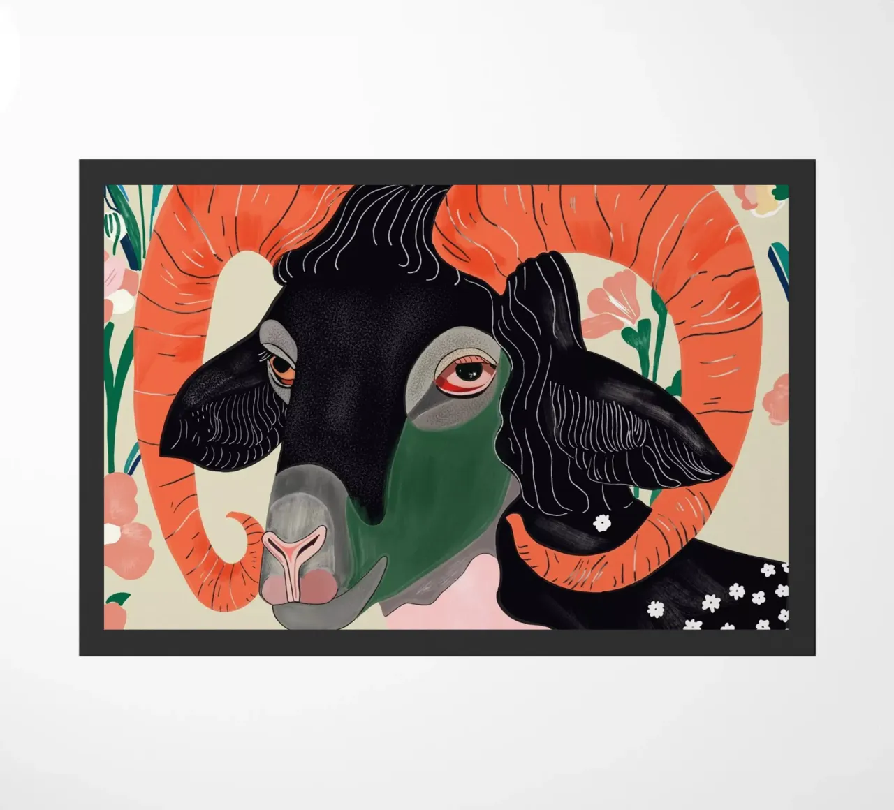 Blumenbock Fußmatte von ArtsySesta