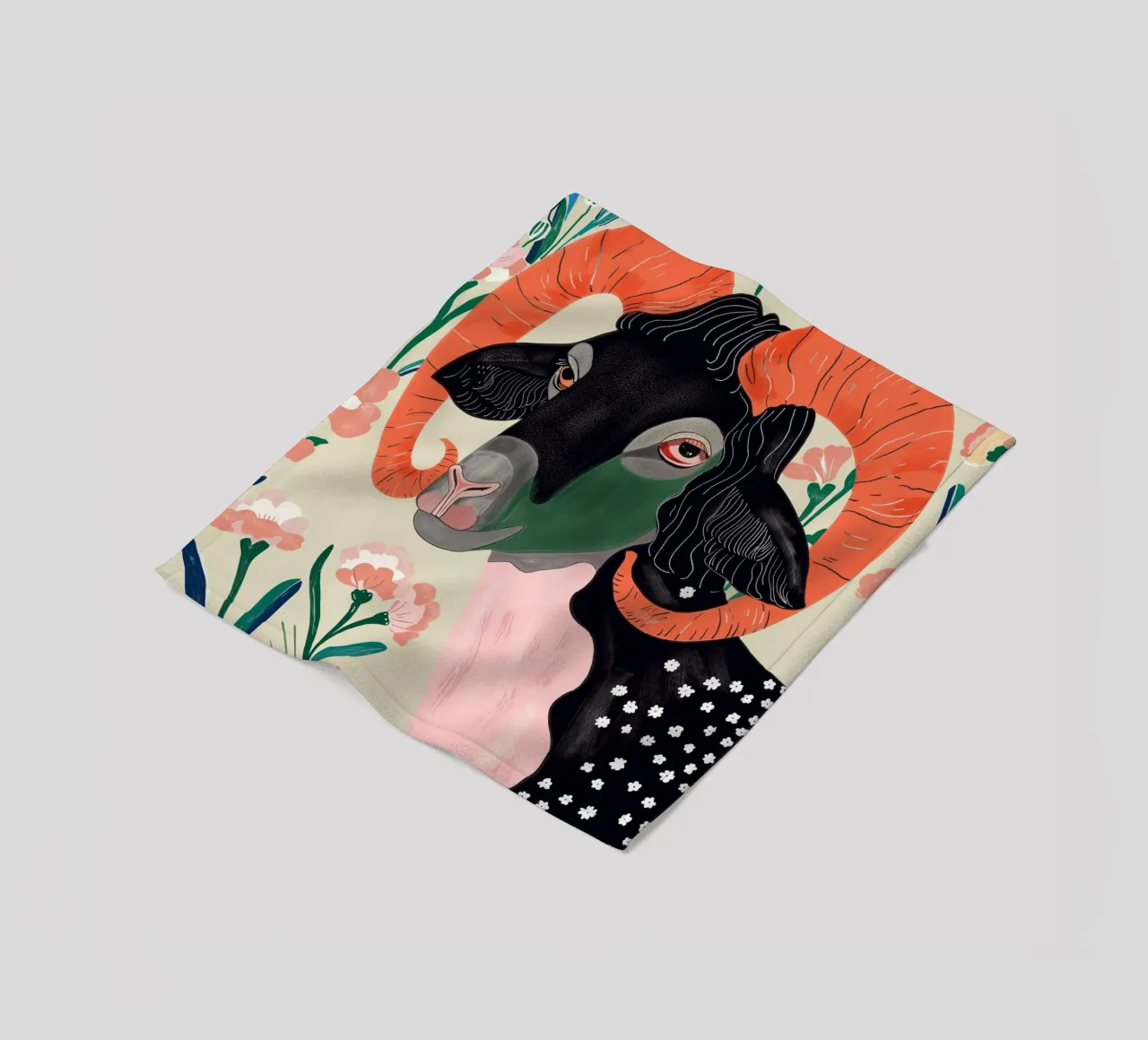 Blumenbock Fleecedecke von ArtsySesta