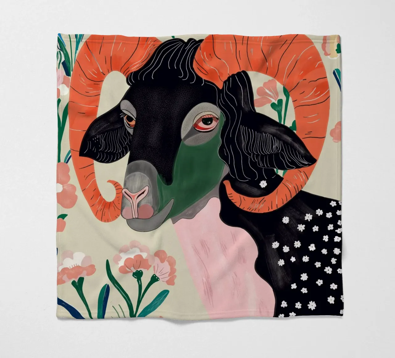 Blumenbock Fleecedecke von ArtsySesta