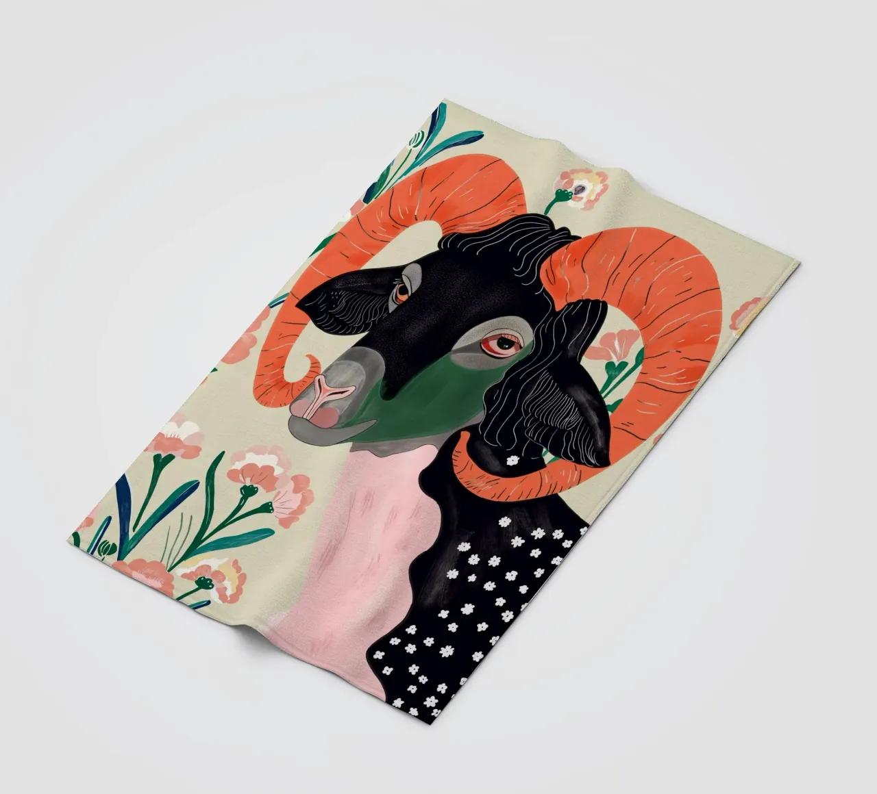 Blumenbock Fleecedecke von ArtsySesta