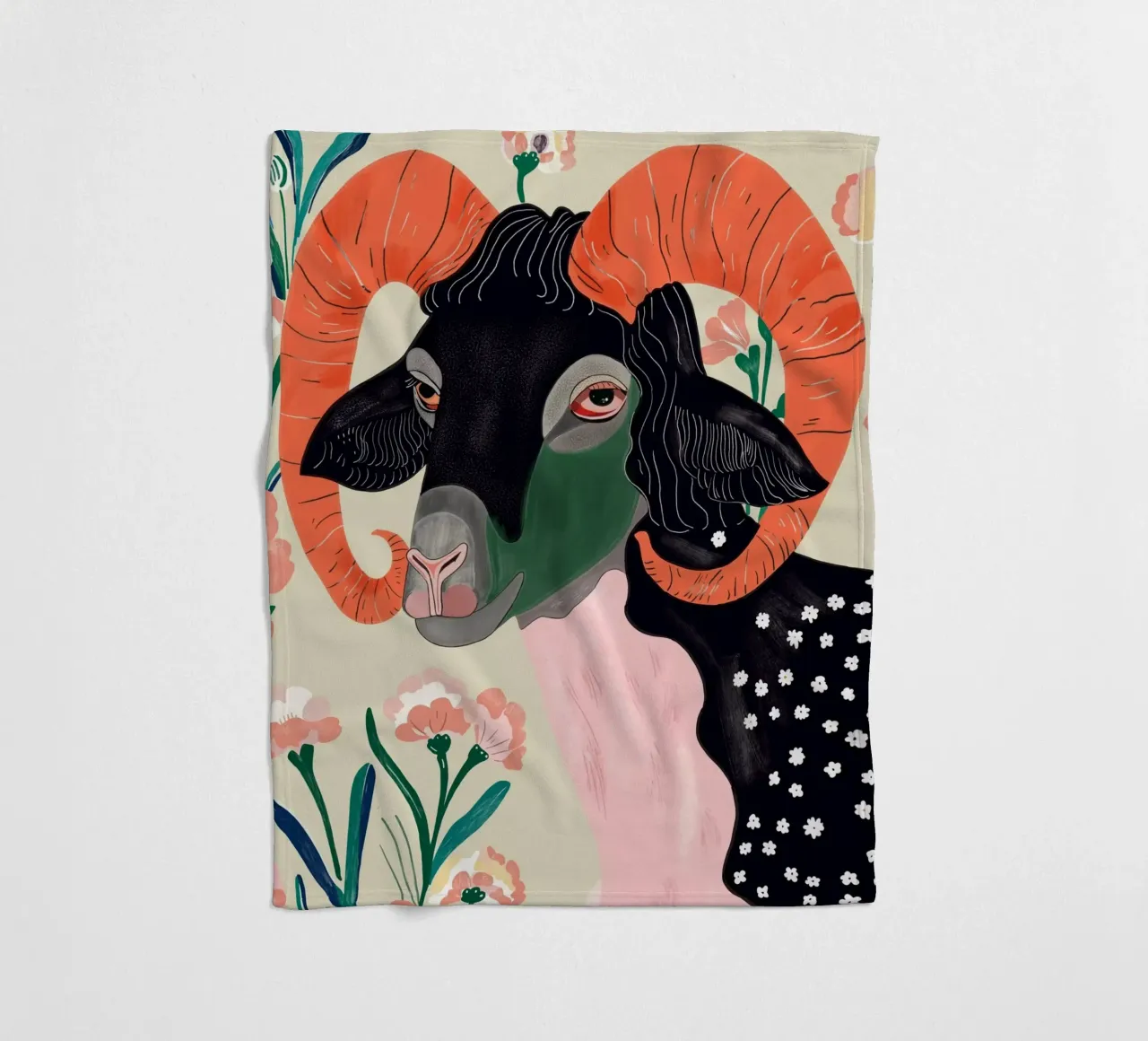 Blumenbock Fleecedecke von ArtsySesta