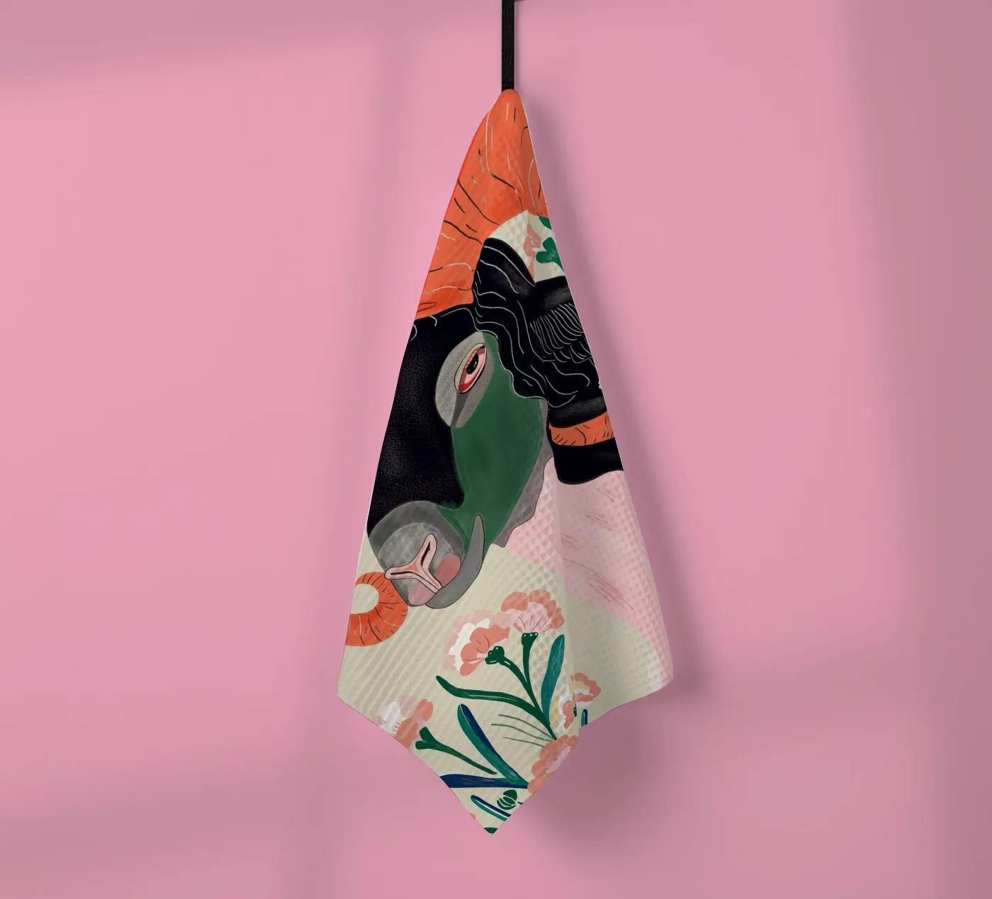 Floral Ram Geschirrtuch von ArtsySesta
