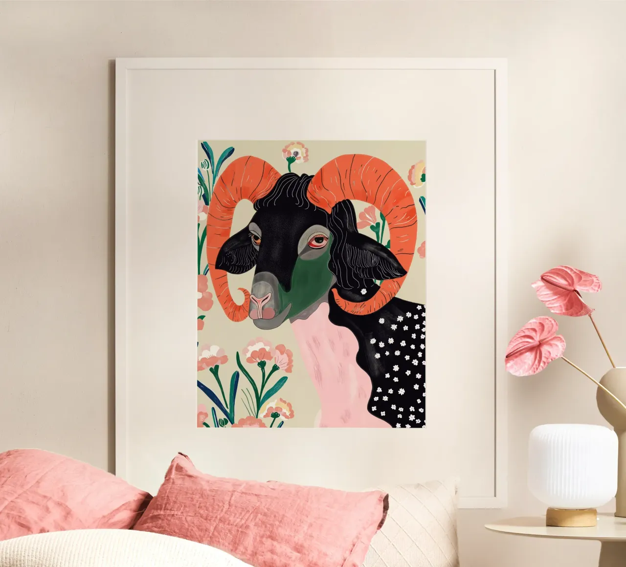 Blumenbock Poster von ArtsySesta