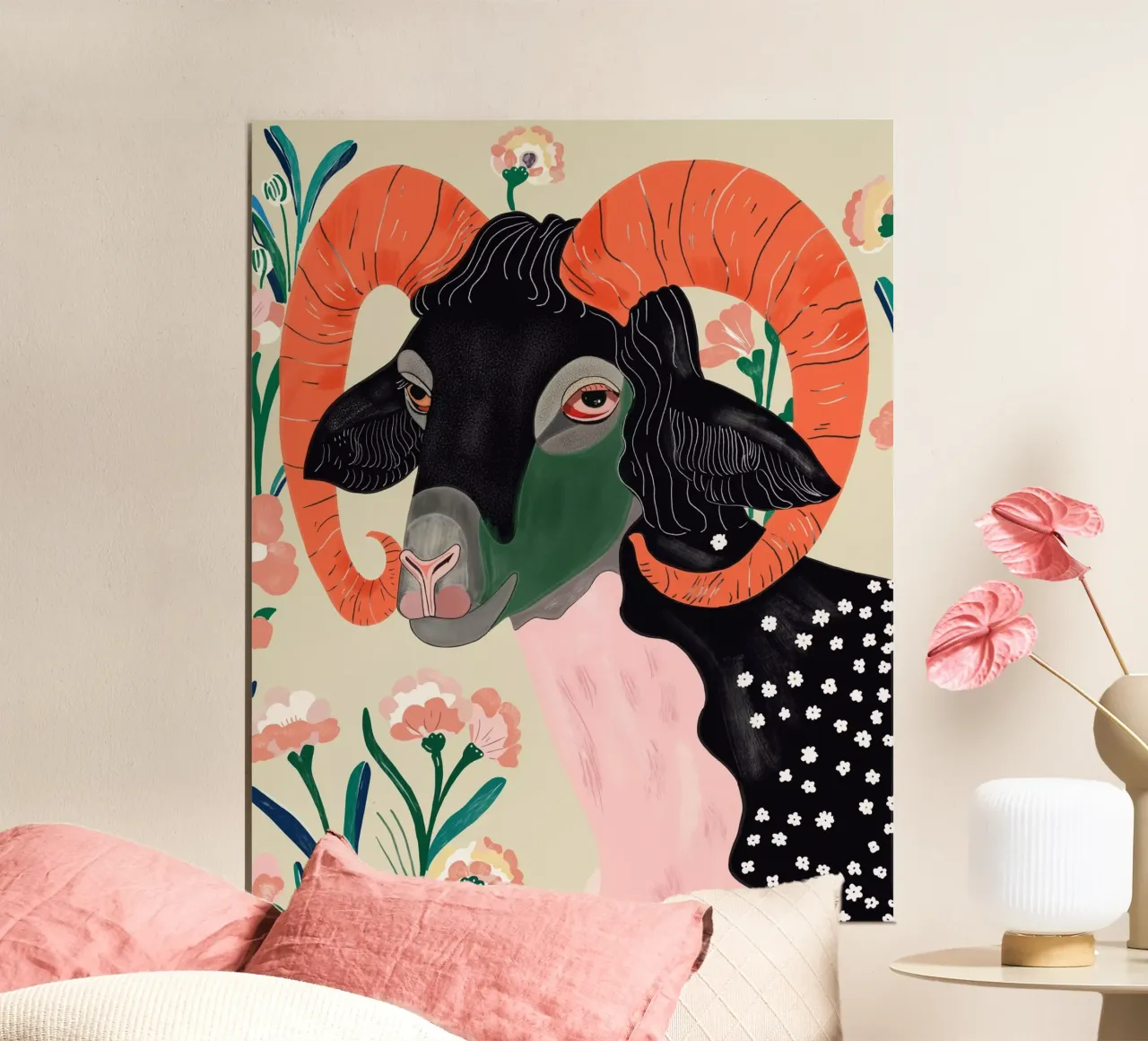 Blumenbock Poster von ArtsySesta