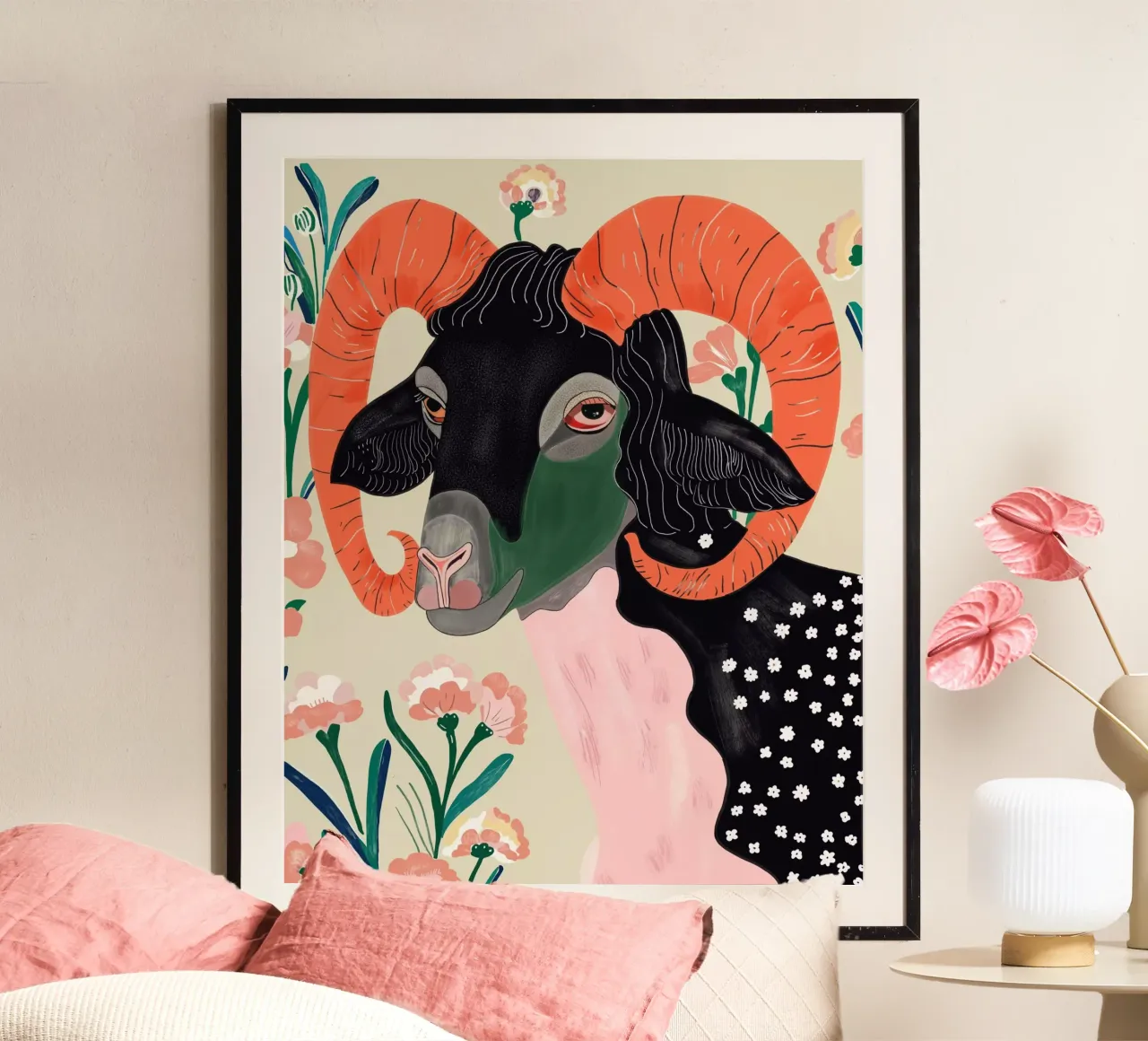 Blumenbock Poster von ArtsySesta