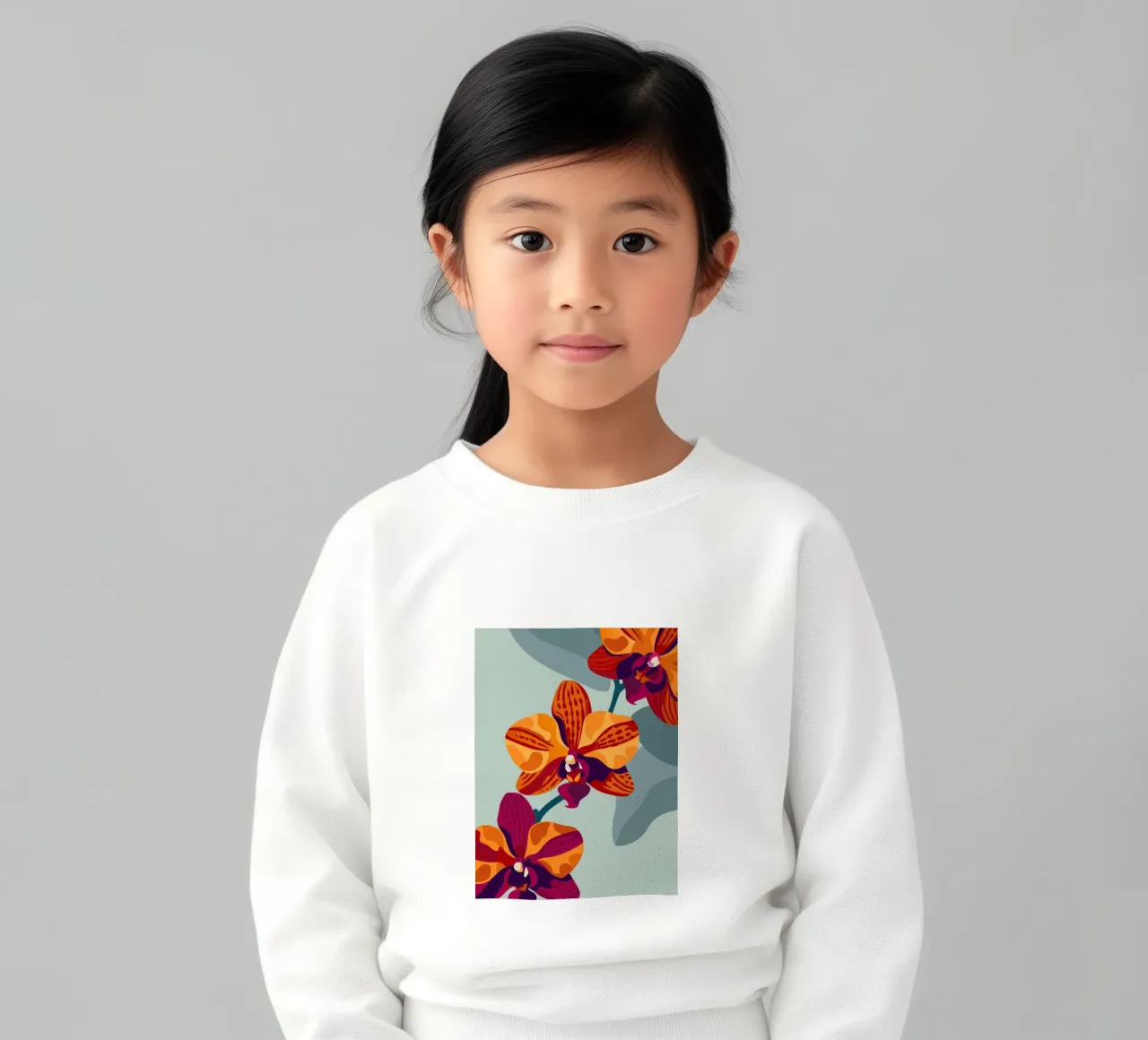 Fiore di orchidea felpa bambino da HAPPY SHOP