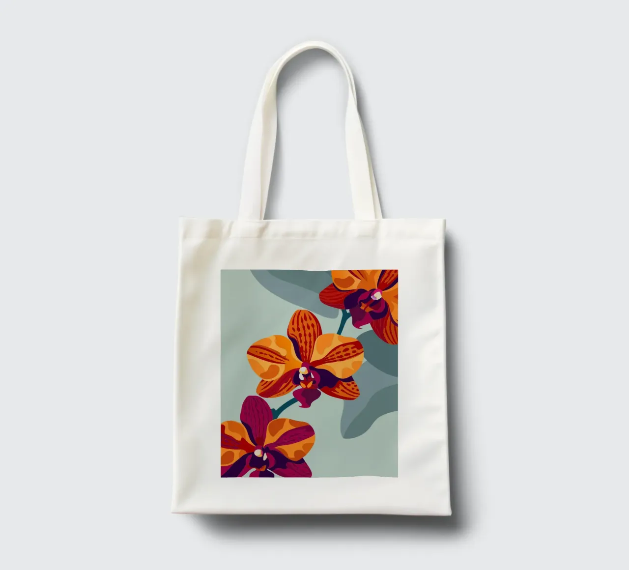 Fiore di orchidea borsa in juta da HAPPY SHOP
