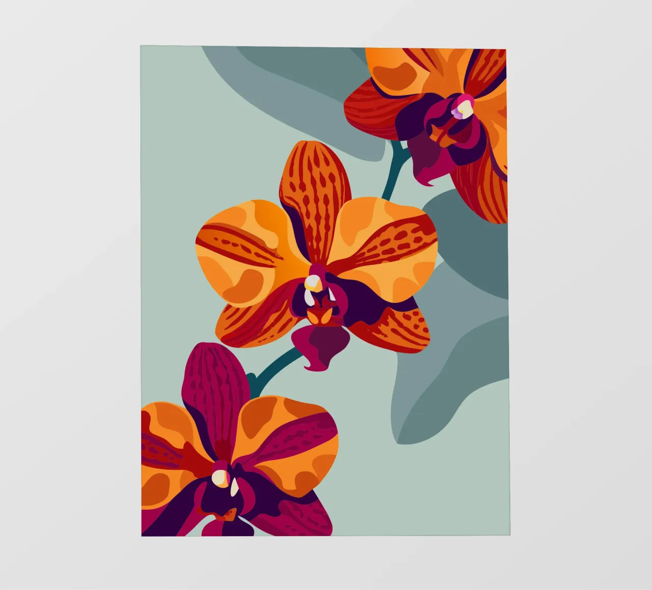 Fiore di orchidea telo in pvc da HAPPY SHOP