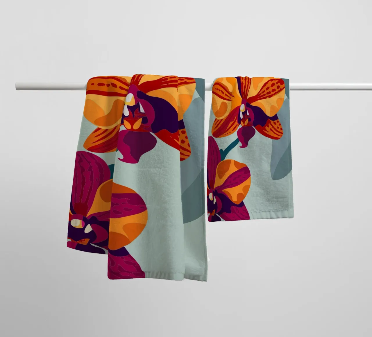 Orchidee bloem badhanddoek van HAPPY SHOP