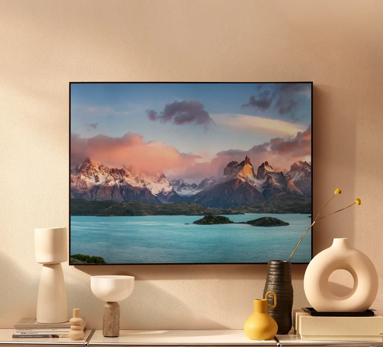 Mountain and lake alu-dibond by Musadad Shop