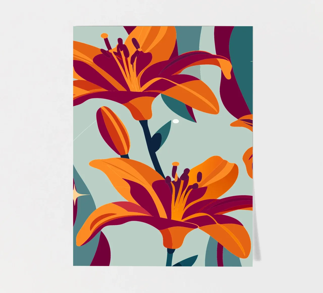 Fiore di orchidea foglio adesivo da HAPPY SHOP