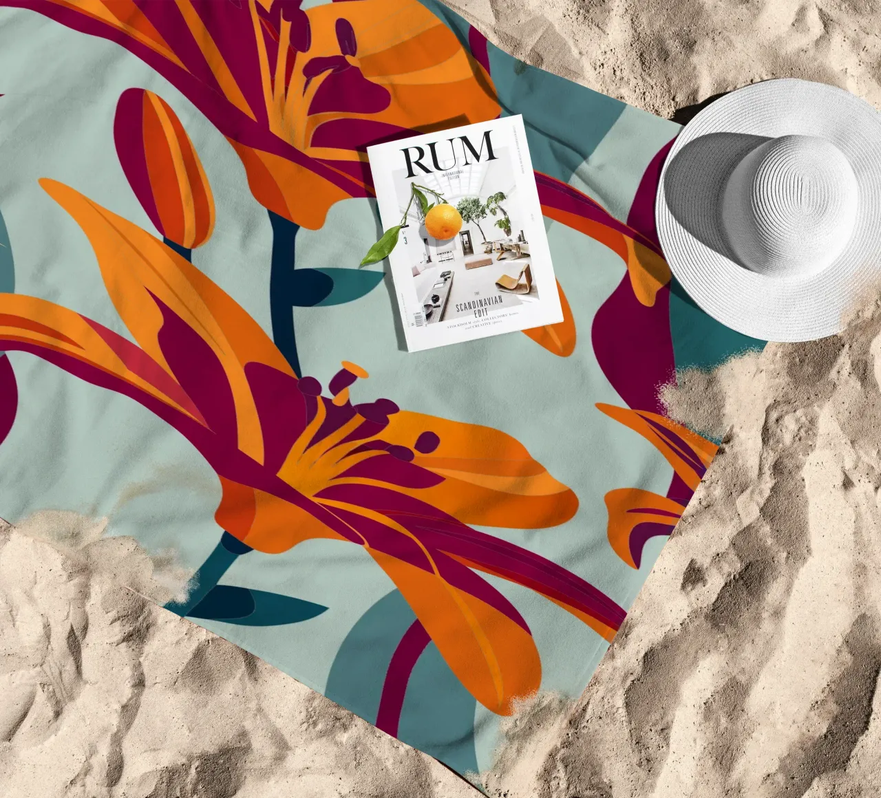 Fiore di orchidea telo mare da HAPPY SHOP
