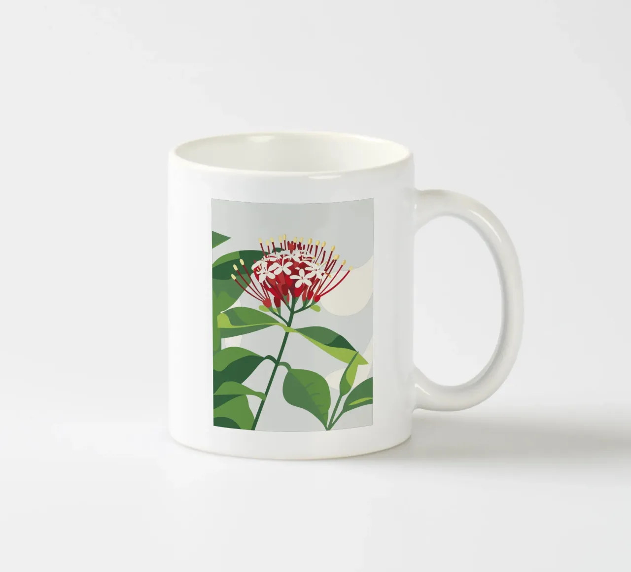 Asoka Flower ceramic mug by HAPPY SHOP