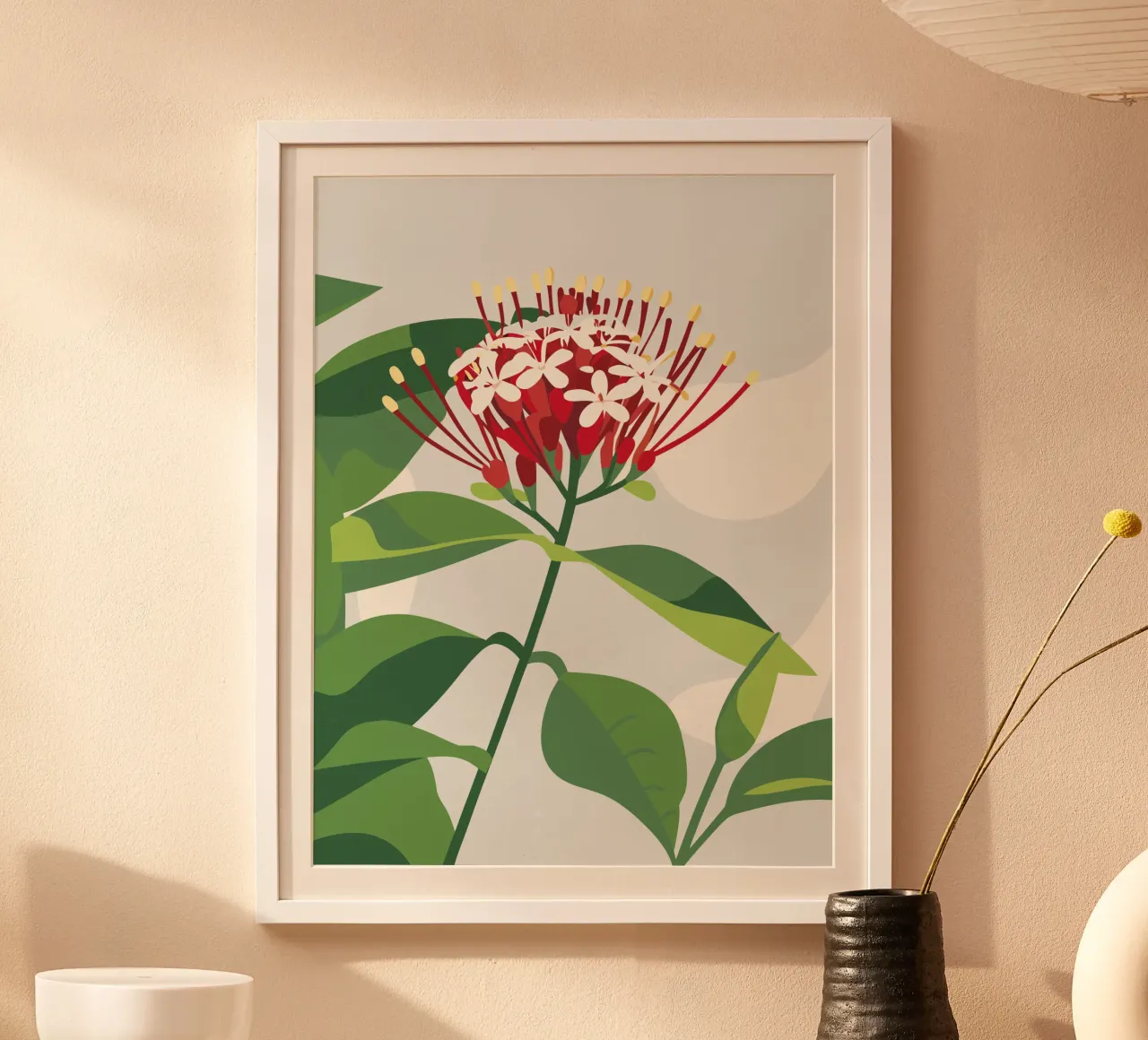 Fiore di Asoka poster con telaio in alluminio da HAPPY SHOP