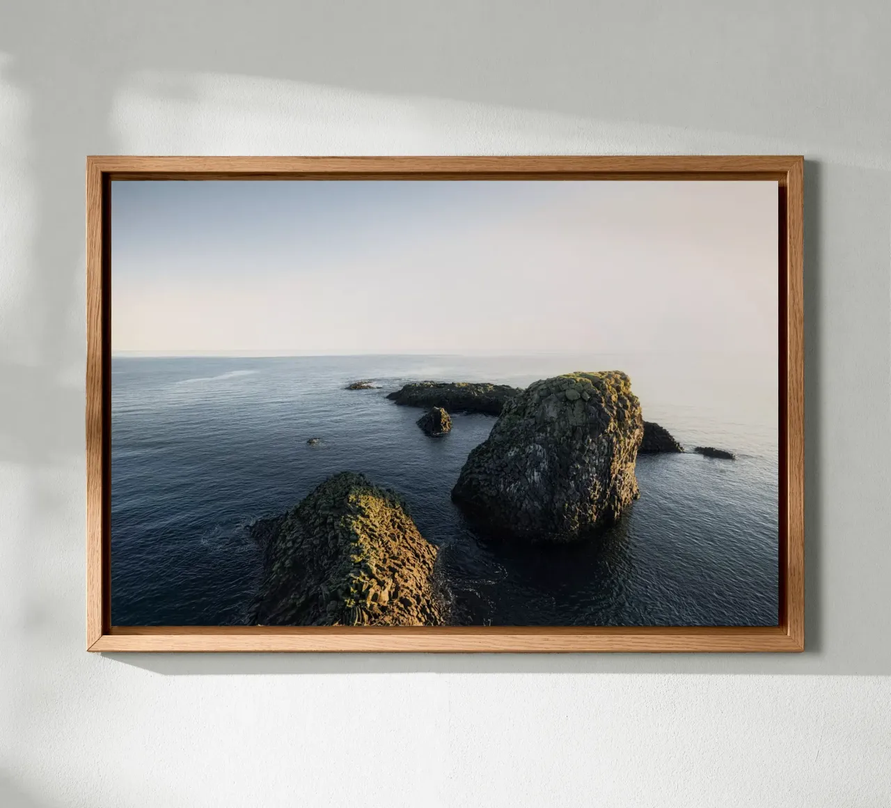 Rocks in the Ocean canvas with Floater frame by thetraveller