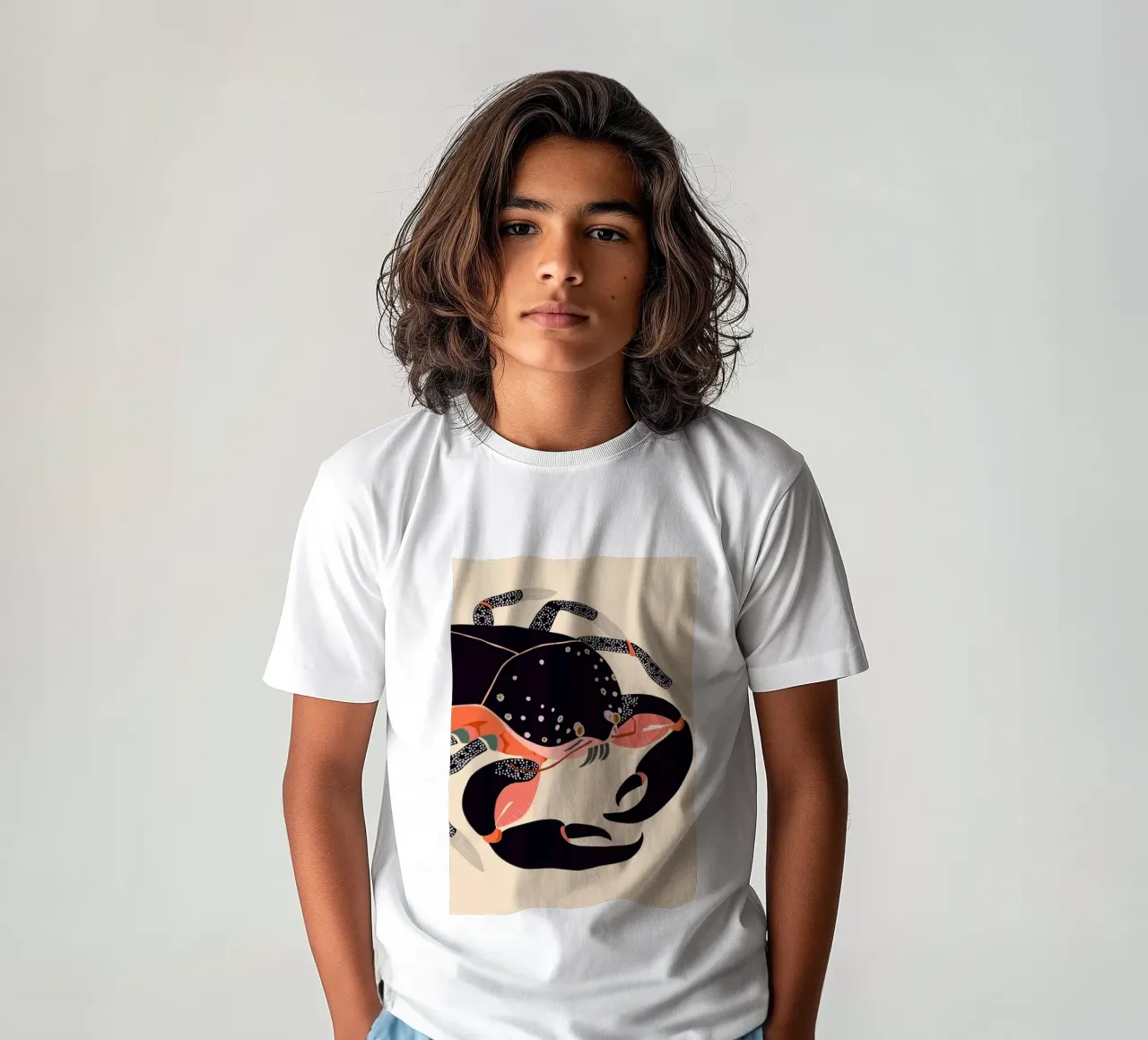 Mystic Crab kids t-shirt by ArtsySesta