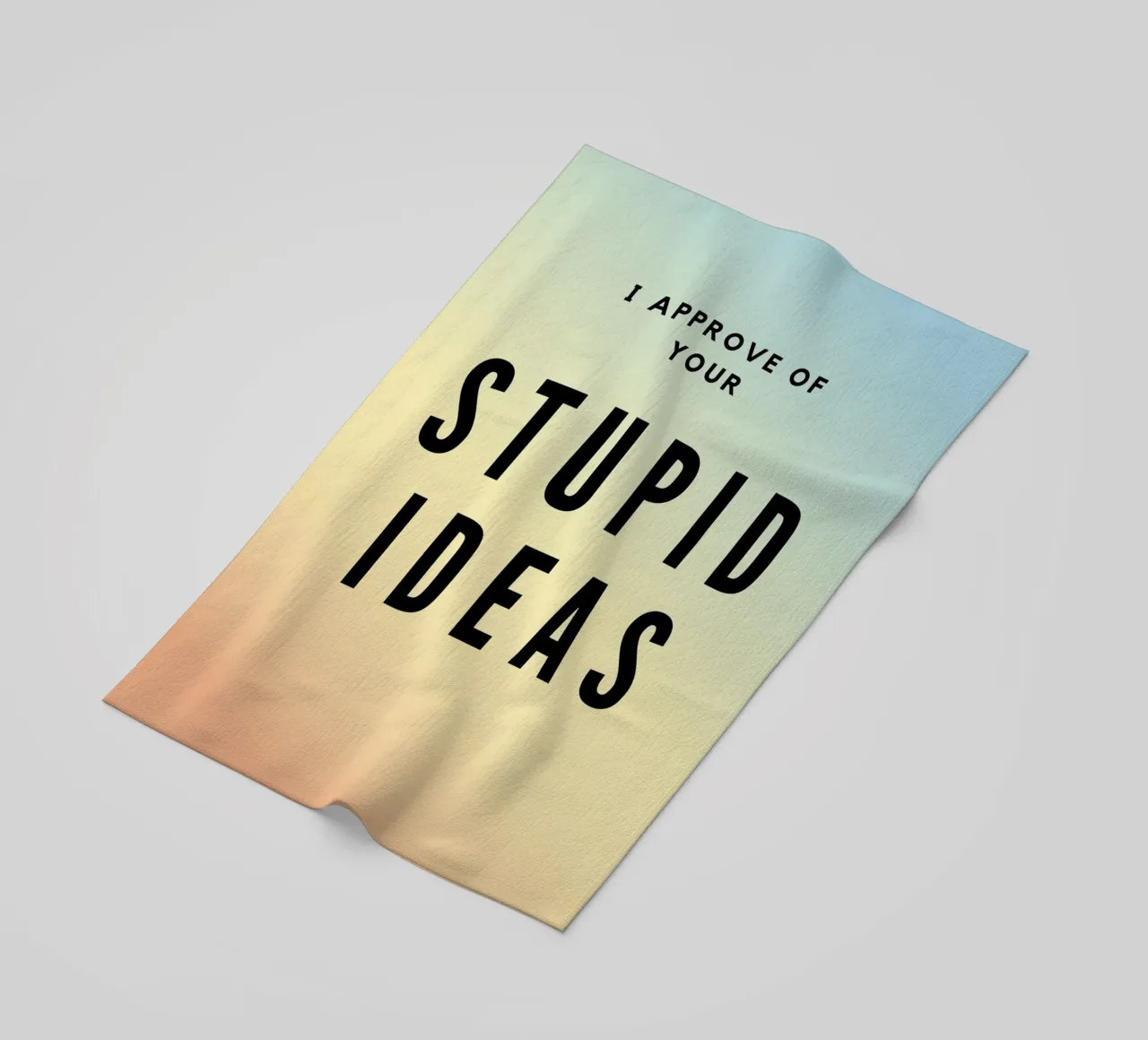 Stupid Ideas Welcome | Press Play Original Kunstdruck Strandtuch von Press Play Art Prints