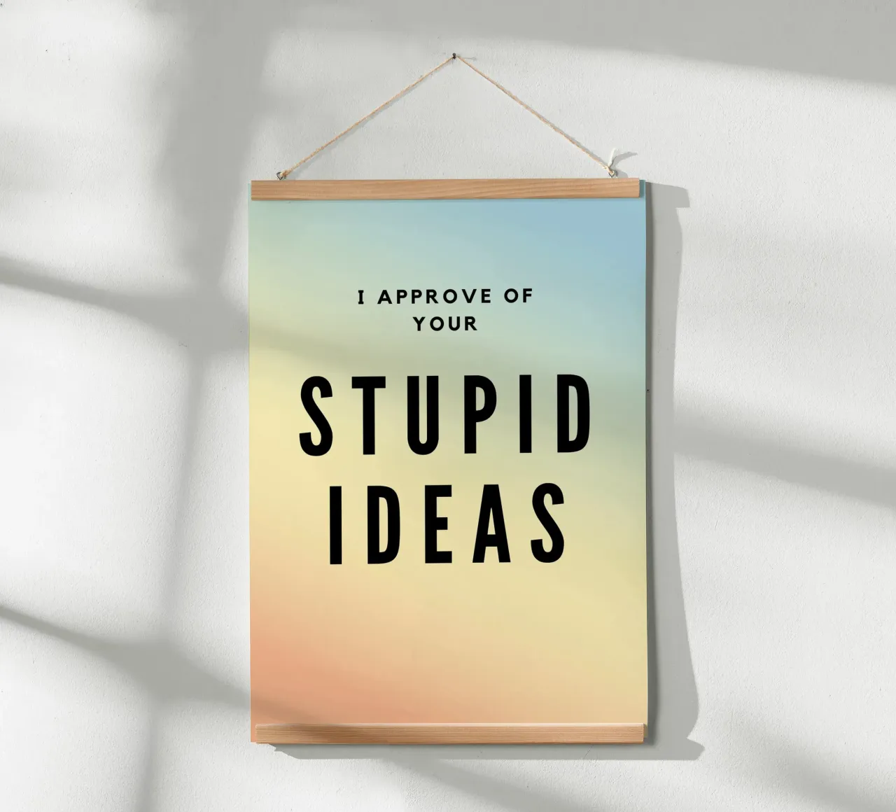 Stupid Ideas Welcome | Press Play Original Art Print poster with plastic frame by Press Play Art Prints