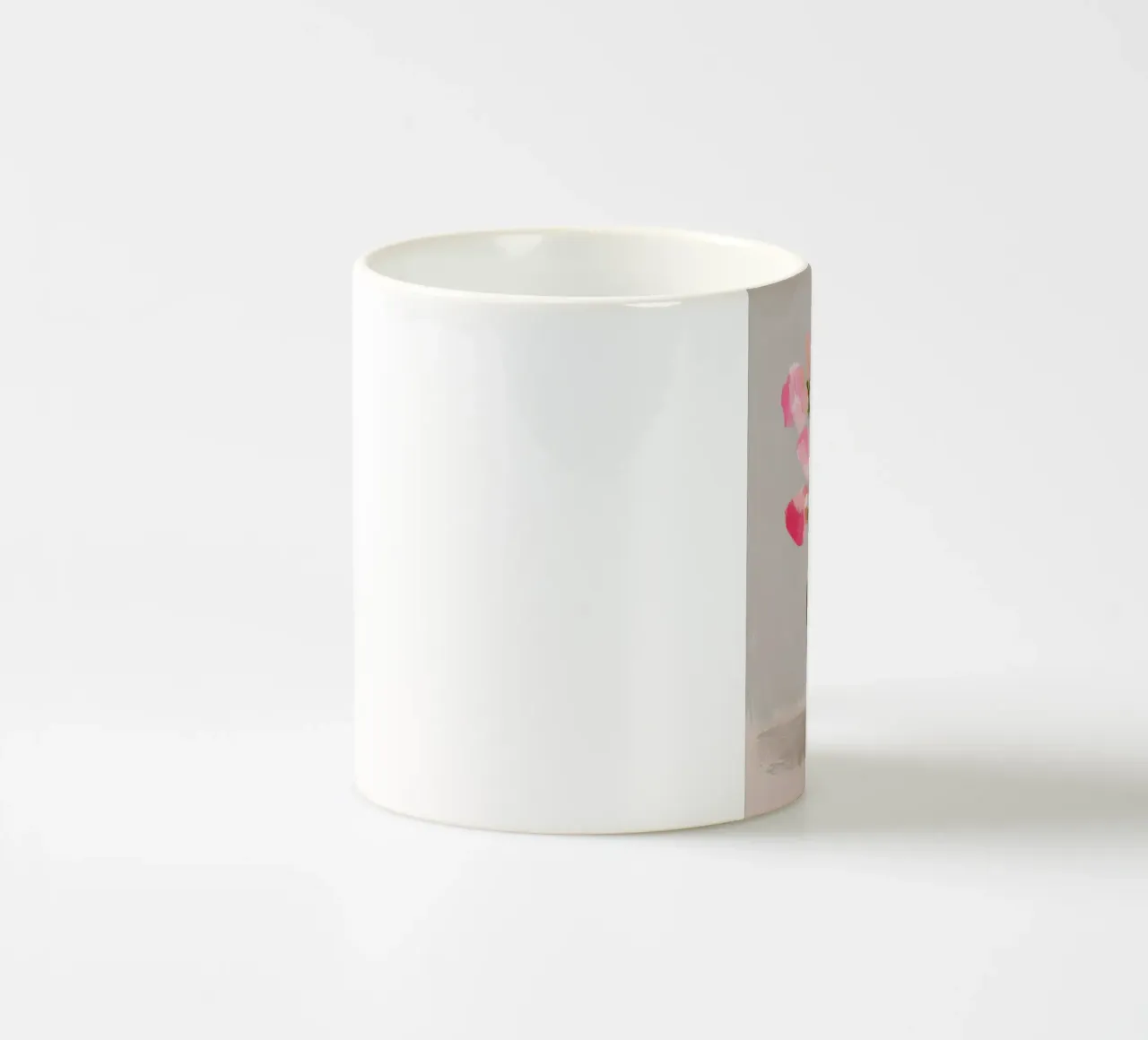 Tazza a righe con fiori rosa tazza in ceramica da Carinaprint