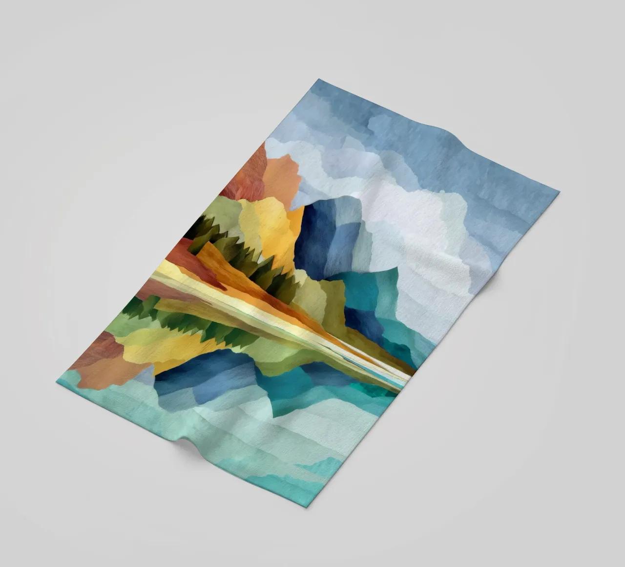 Lakeside Geometry - Bold Mountains Meet Mirror Water telo mare da Dune
