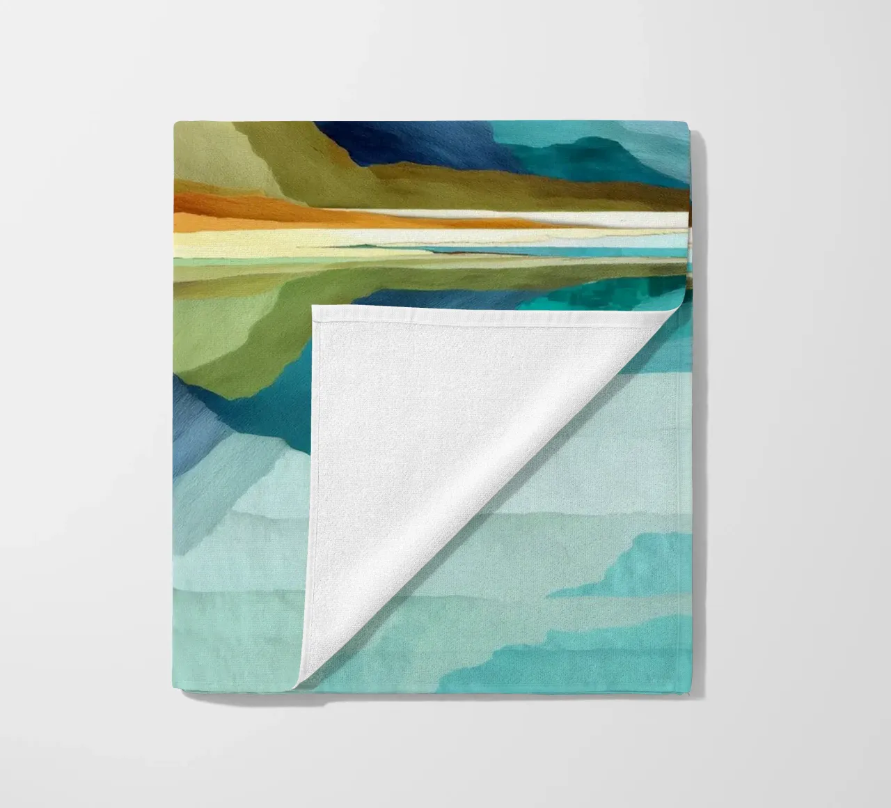 Lakeside Geometry - Bold Mountains Meet Mirror Water telo mare da Dune