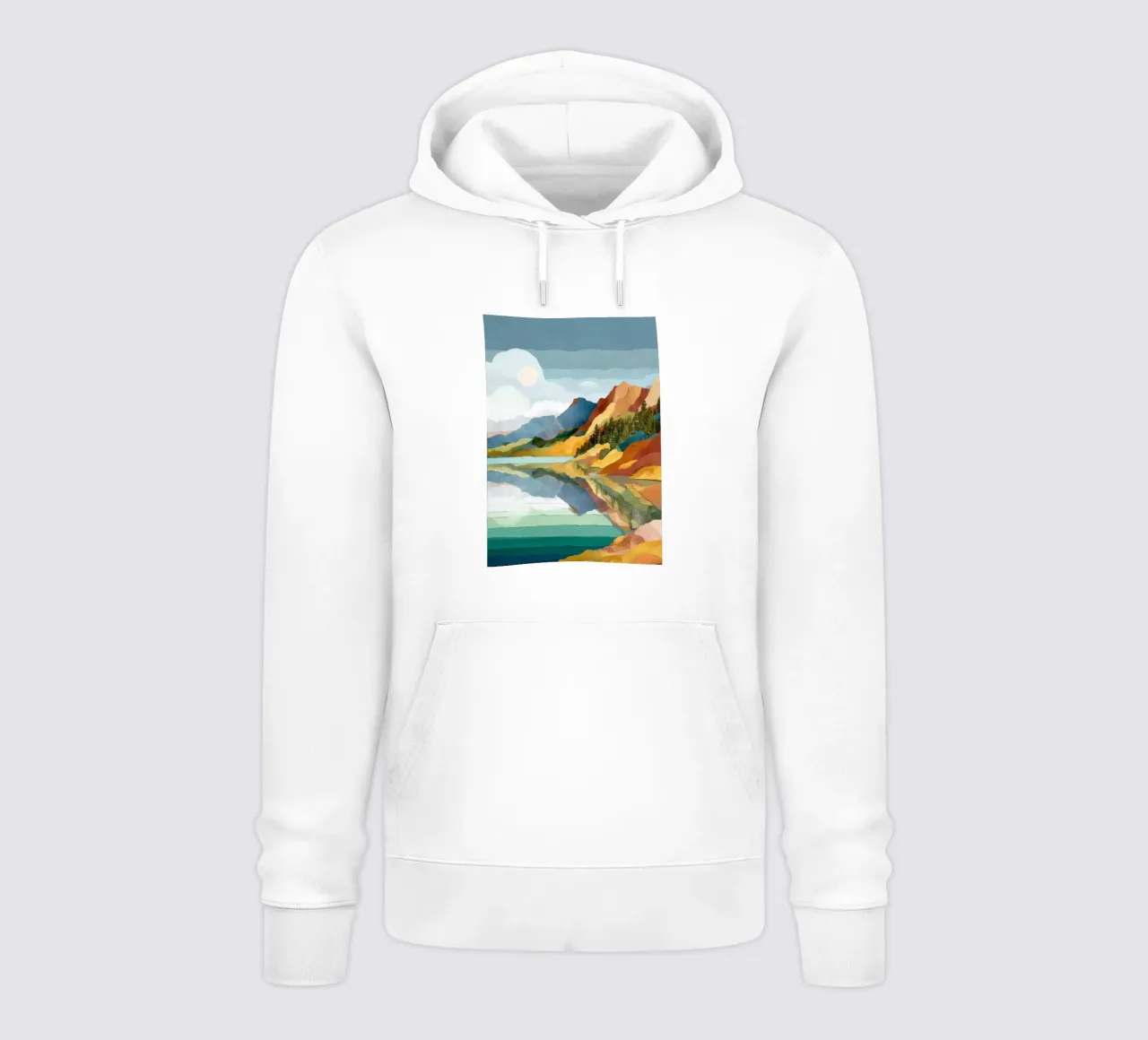 Sun Over Lake Horizon - A Landscape in Harmony felpa con cappuccio da Dune